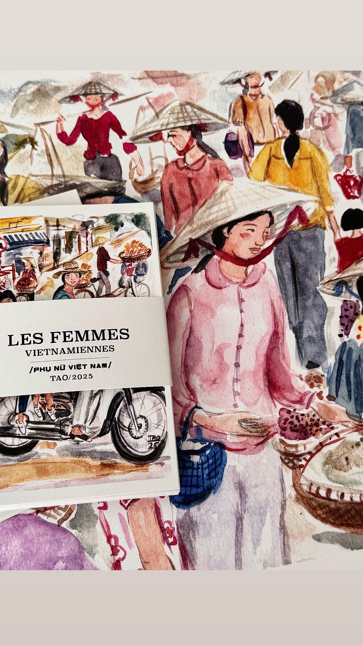 Set 8 Thiệp Tao Les Femmes Vietnamiennes Phụ Nữ Việt Nam