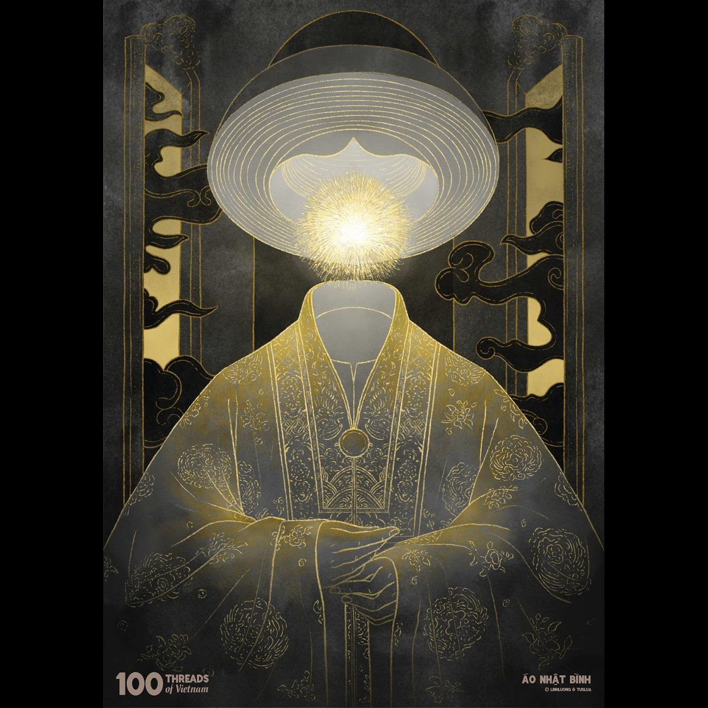 Tranh in giấy dó - "100 Threads of Vietnam" A5 Linh Luong Studio