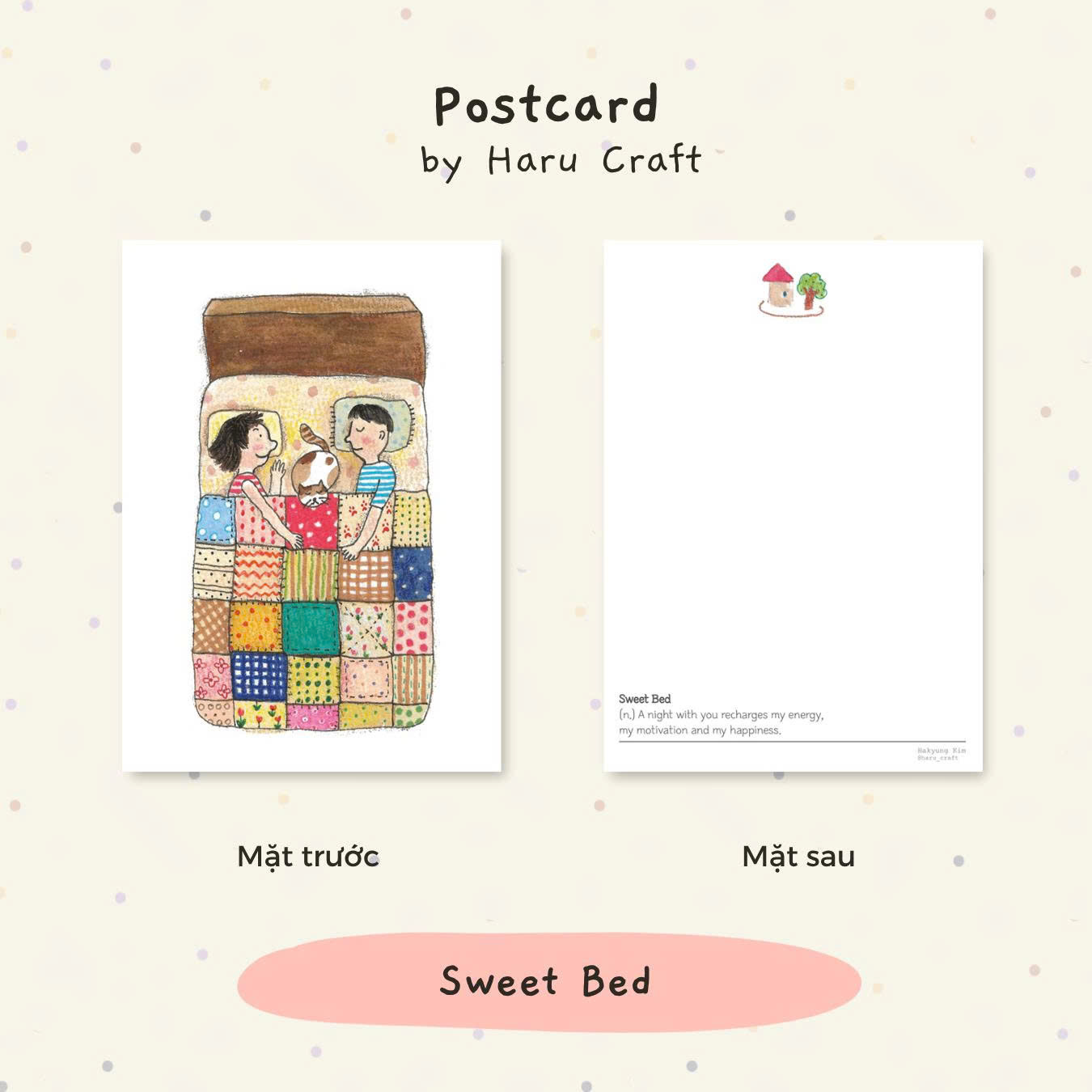 Thiệp Haru Postcard_Sweet Bed