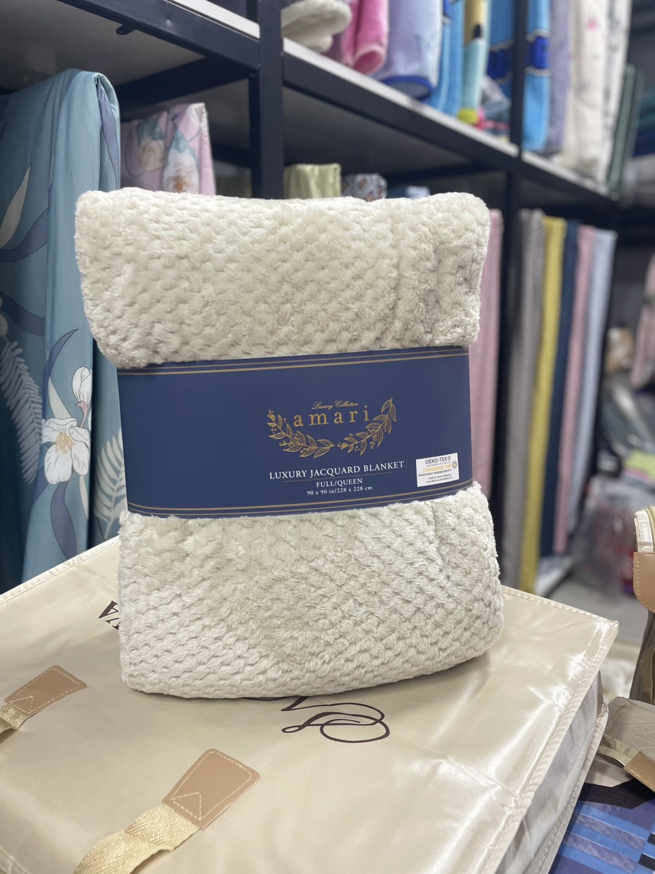 [Chăn Mỹ] Chăn Lông Thỏ AMARI Kích Thước Châu Âu 228x228cm Siêu Mềm Tuyệt Đối Không Rụng Lông