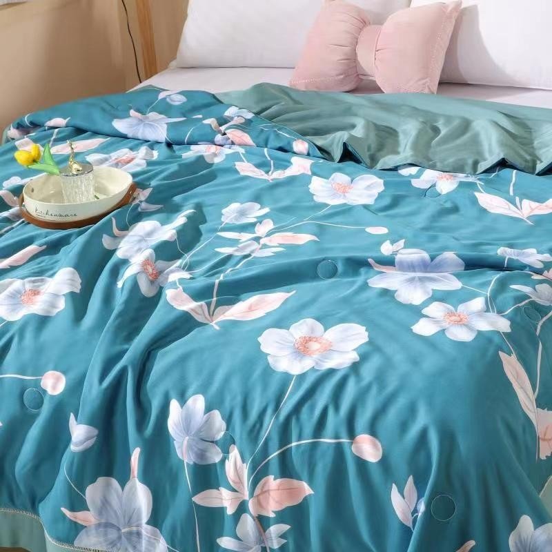 Chăn lụa tencel cao cấp 100s Nishikawa họa tiết, kích thước 2x 2m3