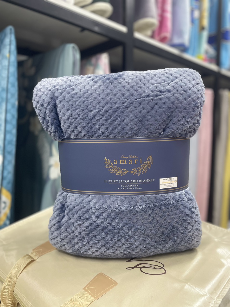 [Chăn Mỹ] Chăn Lông Thỏ AMARI Kích Thước Châu Âu 228x228cm Siêu Mềm Tuyệt Đối Không Rụng Lông