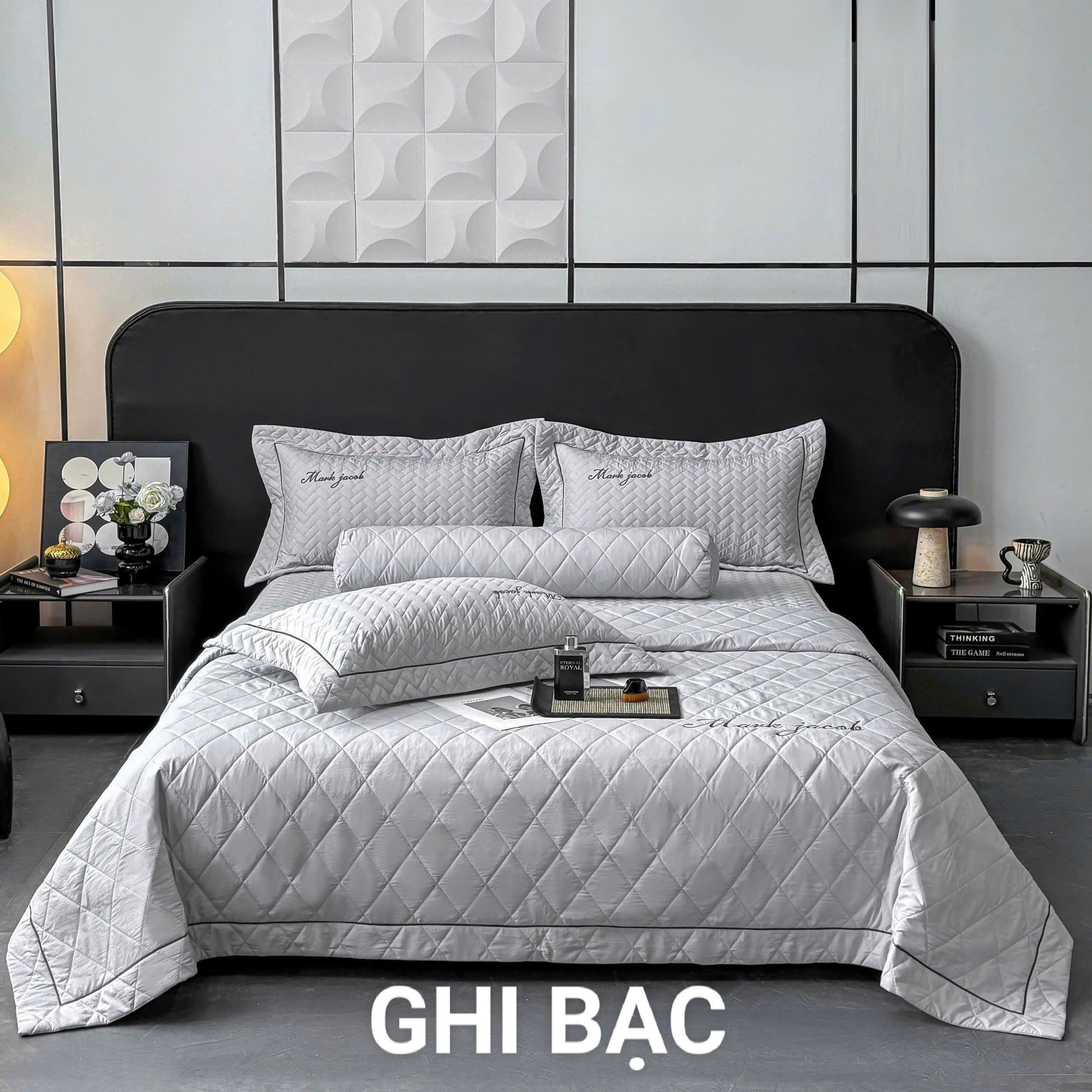 Ga gối cotton linen 5 món siêu mềm thoáng mát, vỏ chăn chần có thể lồng thêm được ruột