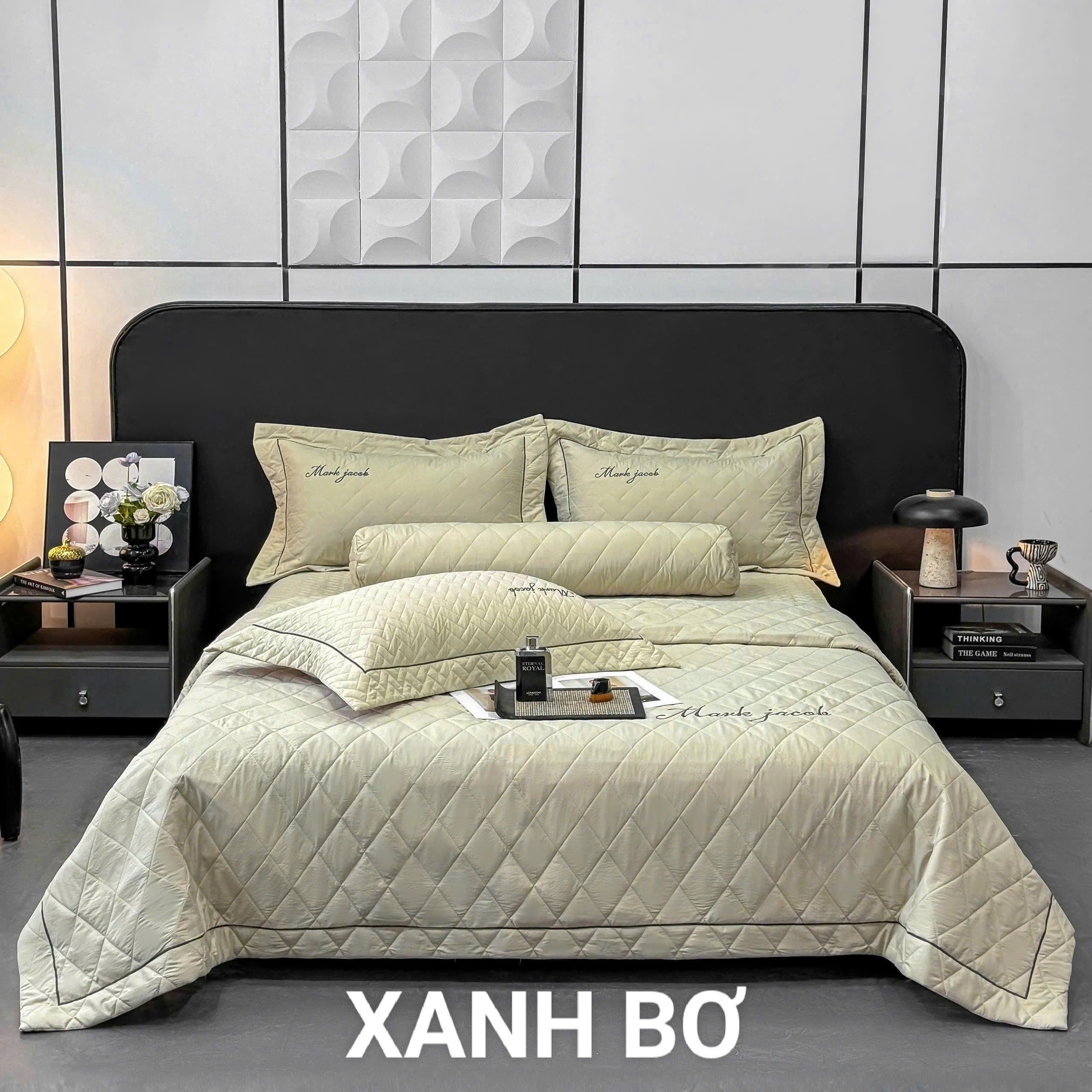 Ga gối cotton linen 5 món siêu mềm thoáng mát, vỏ chăn chần có thể lồng thêm được ruột