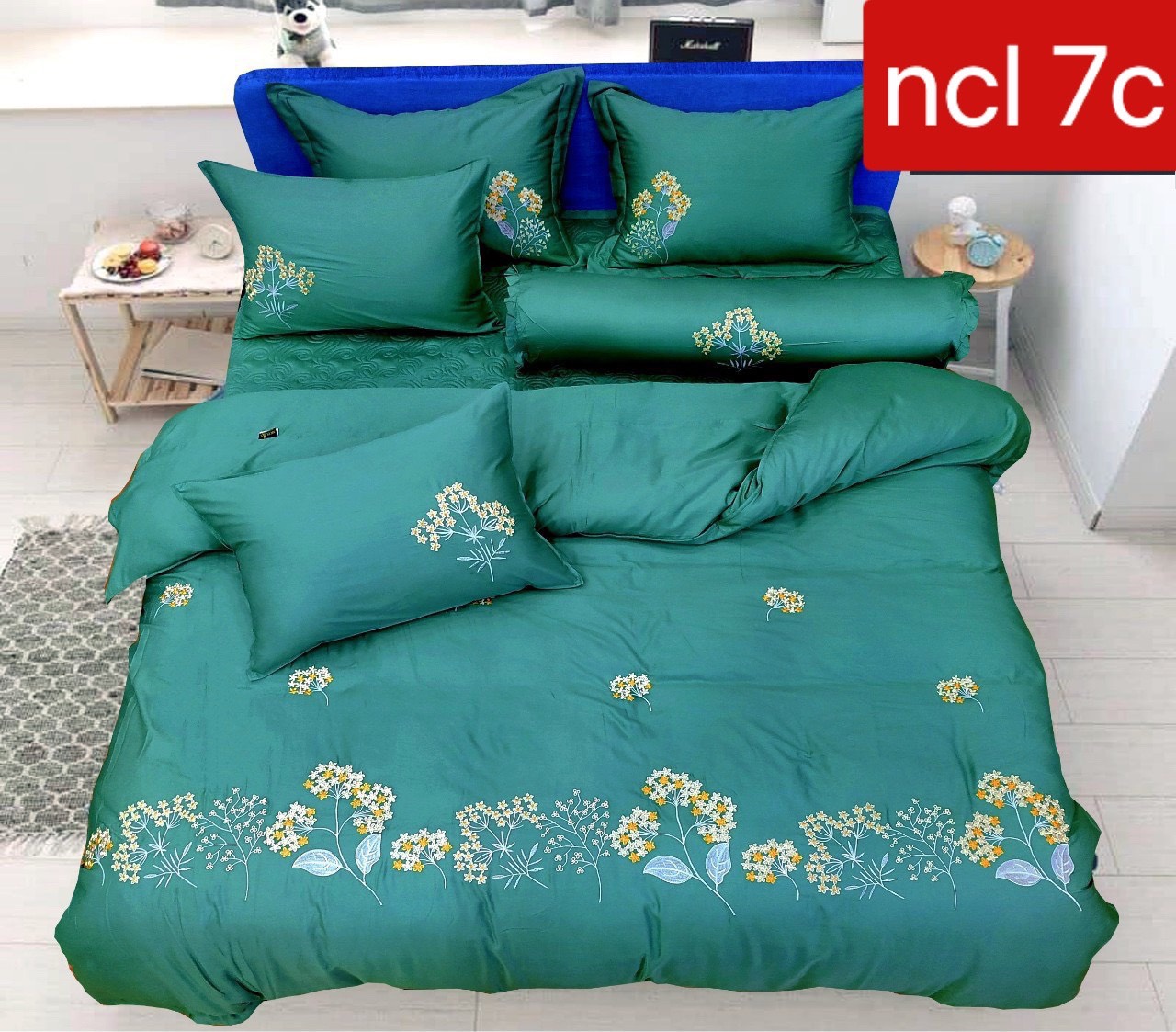 Lụa tơ tằm 7 món trần bông Nicolas pháp