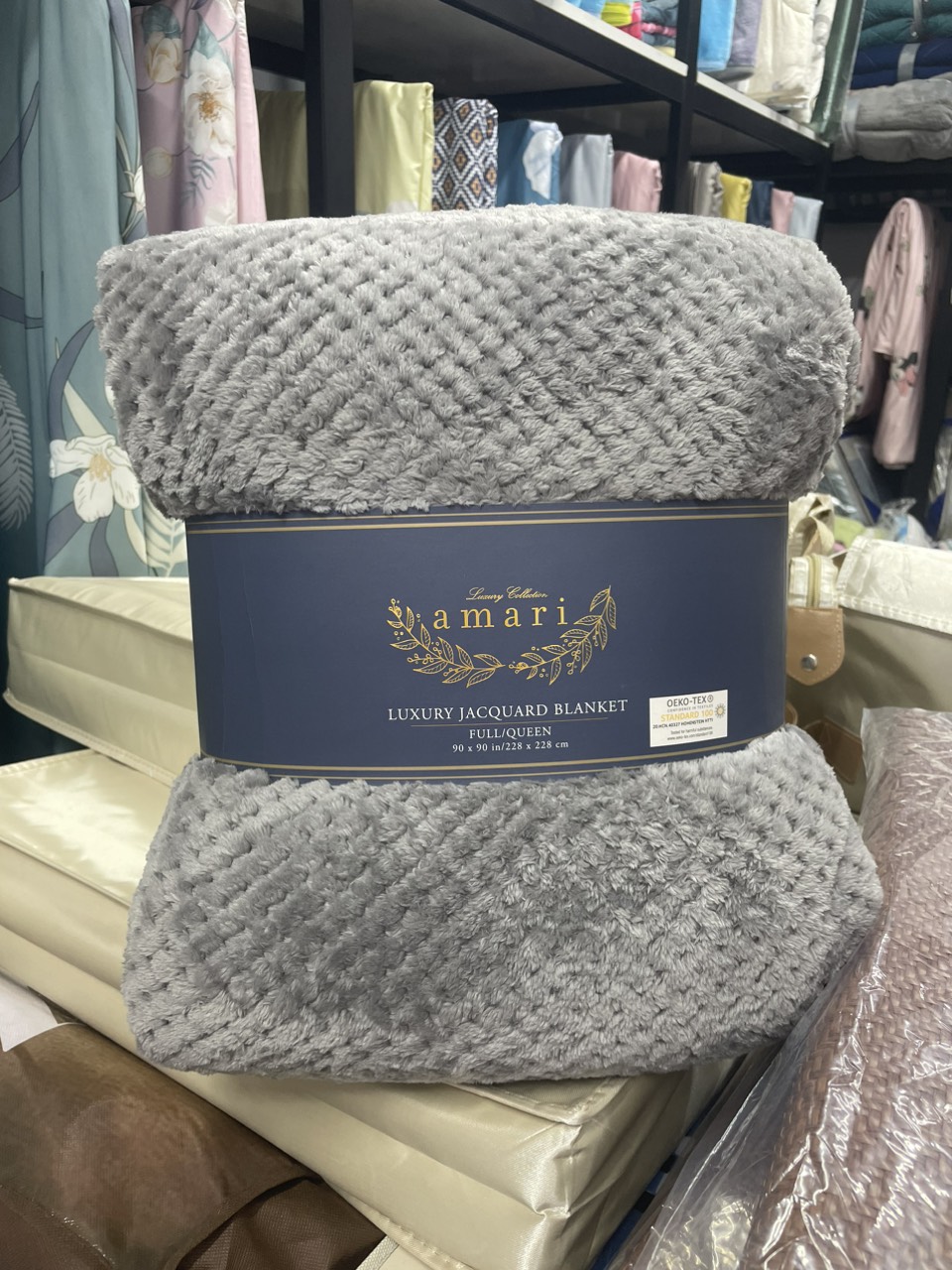 [Chăn Mỹ] Chăn Lông Thỏ AMARI Kích Thước Châu Âu 228x228cm Siêu Mềm Tuyệt Đối Không Rụng Lông