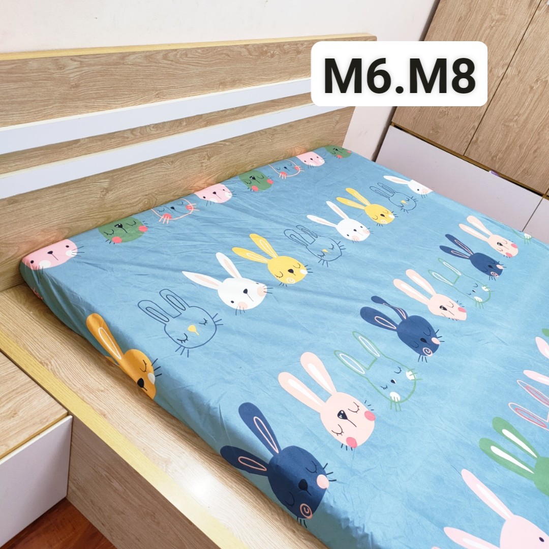 Ga chống thấm cotton 2 in 1 họa tiết