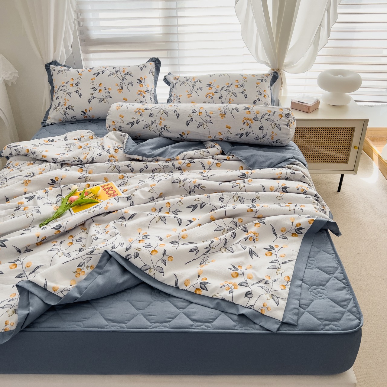 chăn ga gối cotton đũi