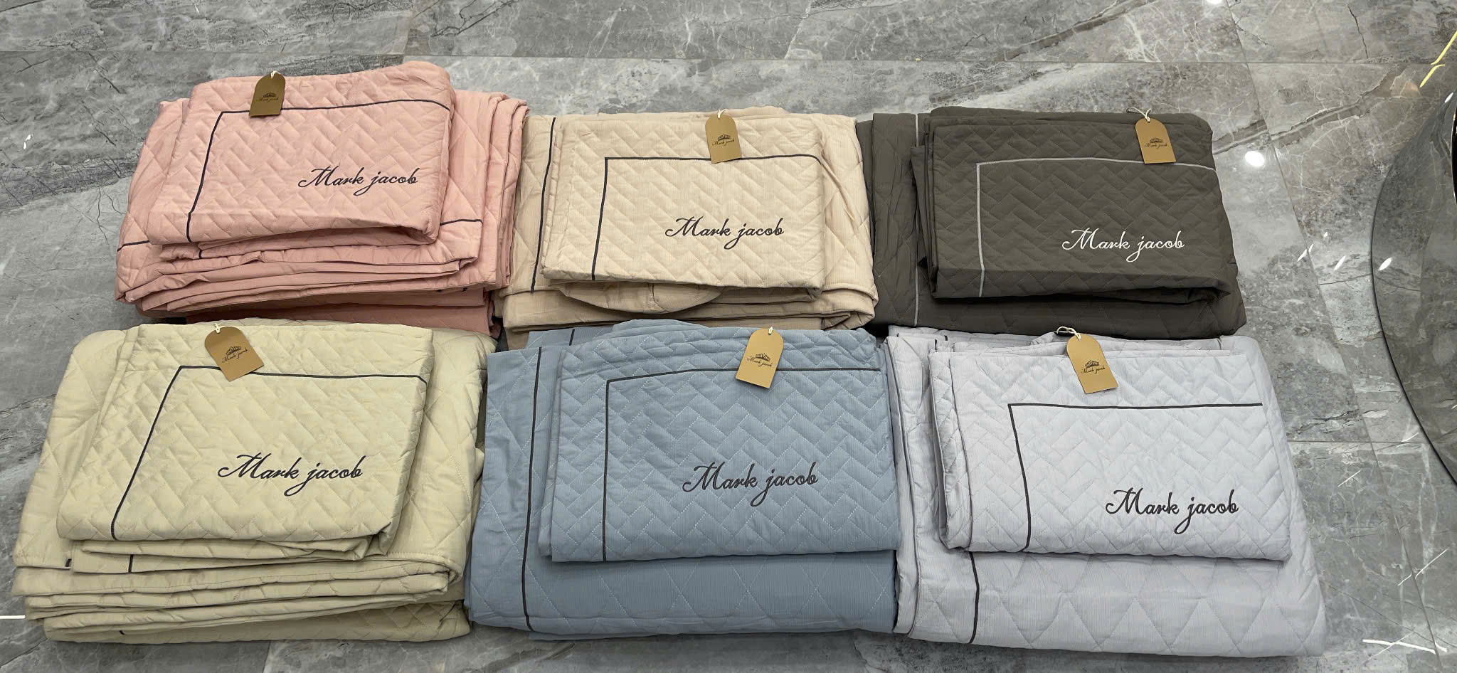 Bộ chăn ga gối Cotton linen 3 chiều Magnetic Mark Jacob trần bông cao cấp