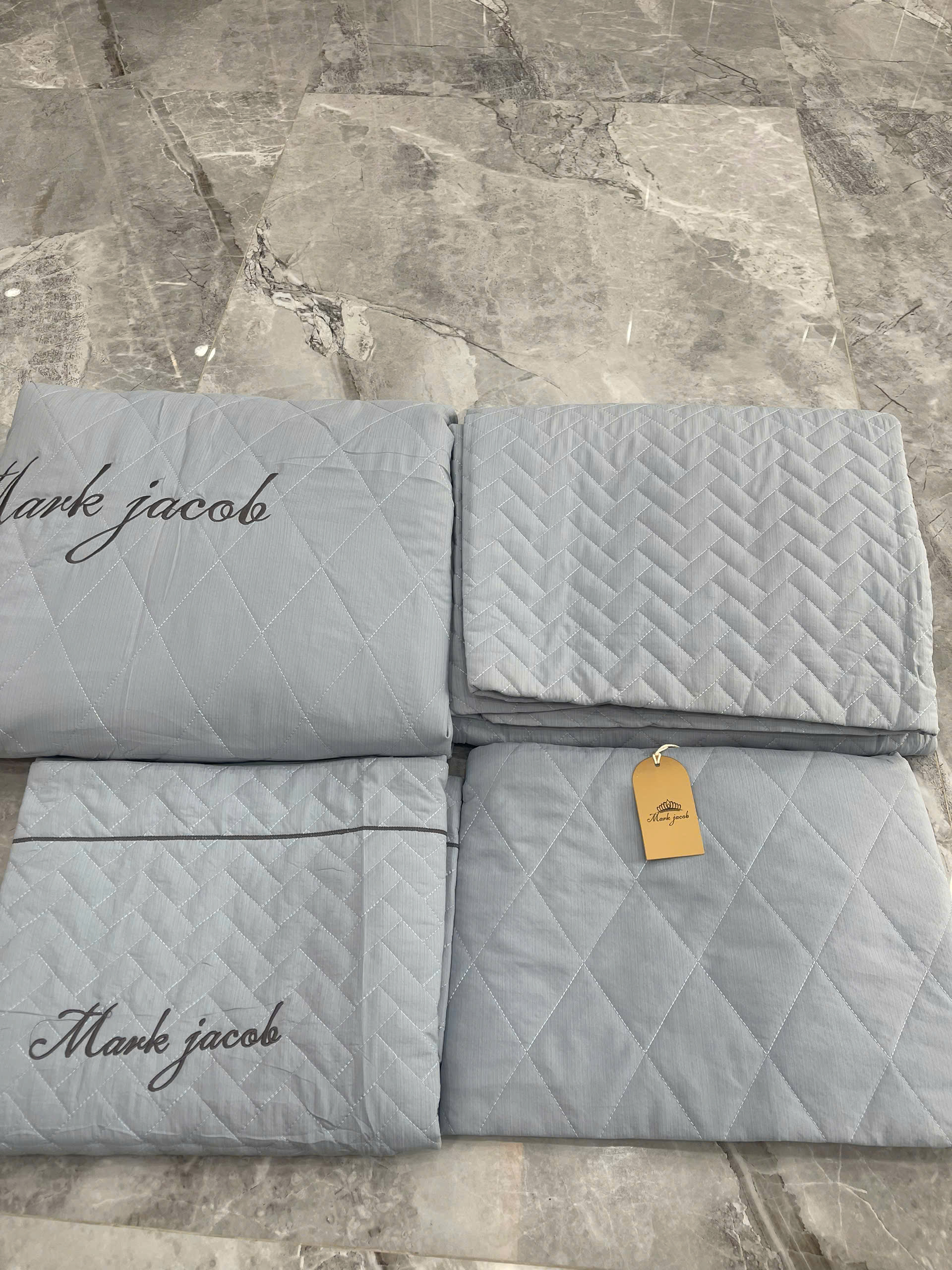 Bộ chăn ga gối Cotton linen 3 chiều Magnetic Mark Jacob trần bông cao cấp