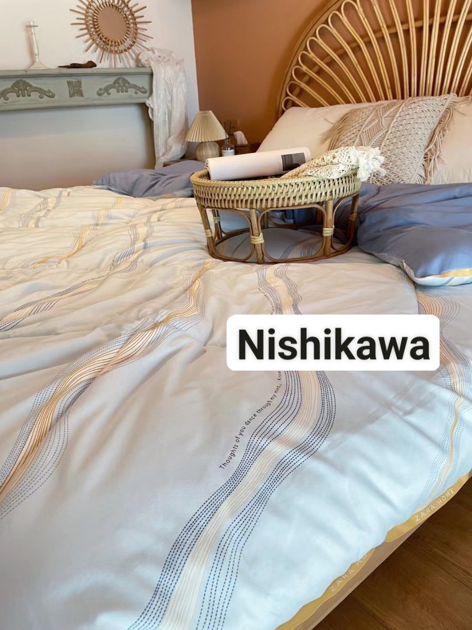 Chăn hè cotton trần bông họa tiết cao cấp  Dream  Nishikwa NSKL02