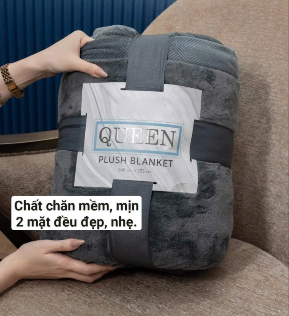 [Chính hãng] Chăn lông cừu KIRKLAND bản vuông Mỹ Costco chăn rộng BIG SIZE Queen nhận sỉ số lượng