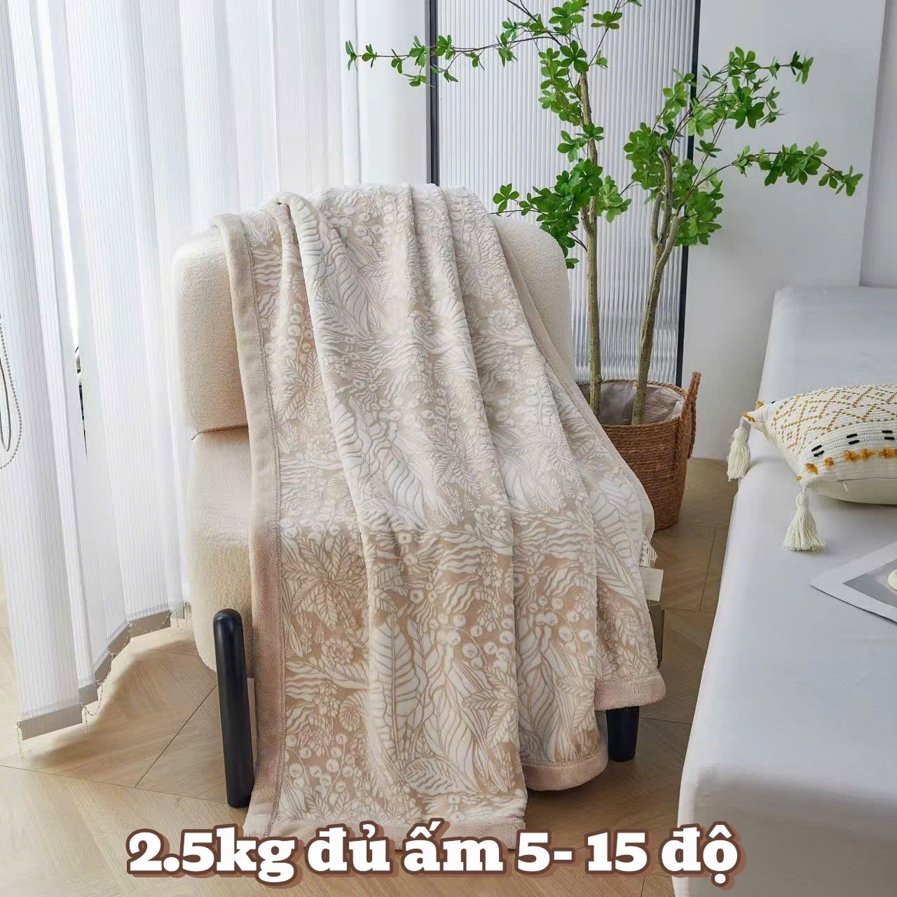 CHĂN LÔNG CỪU 5D NHUNG SỮA