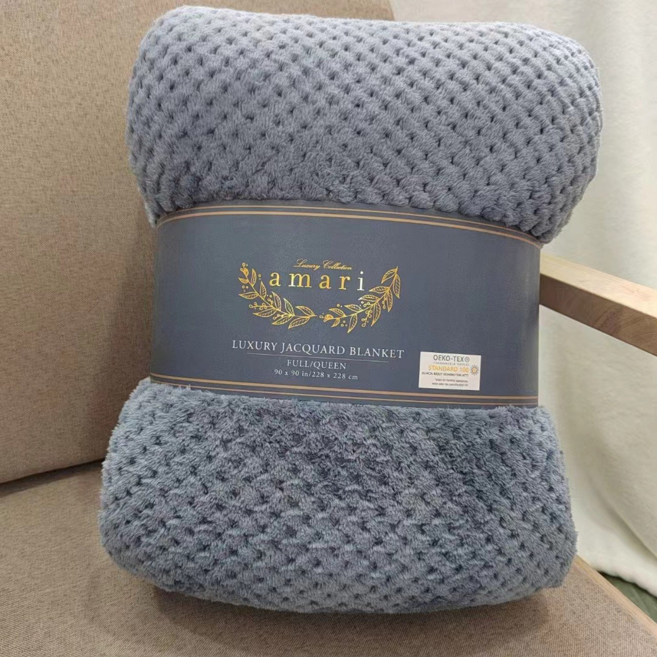 [Chăn Mỹ] Chăn Lông Thỏ AMARI Kích Thước Châu Âu 228x228cm Siêu Mềm Tuyệt Đối Không Rụng Lông