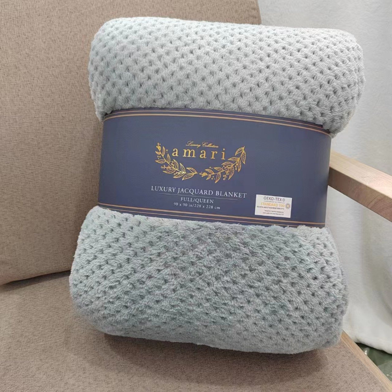 [Chăn Mỹ] Chăn Lông Thỏ AMARI Kích Thước Châu Âu 228x228cm Siêu Mềm Tuyệt Đối Không Rụng Lông