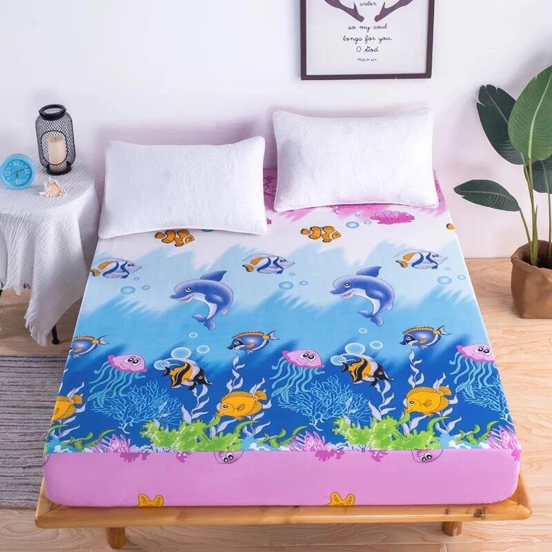 Ga chống thấm cotton 2 in 1 họa tiết