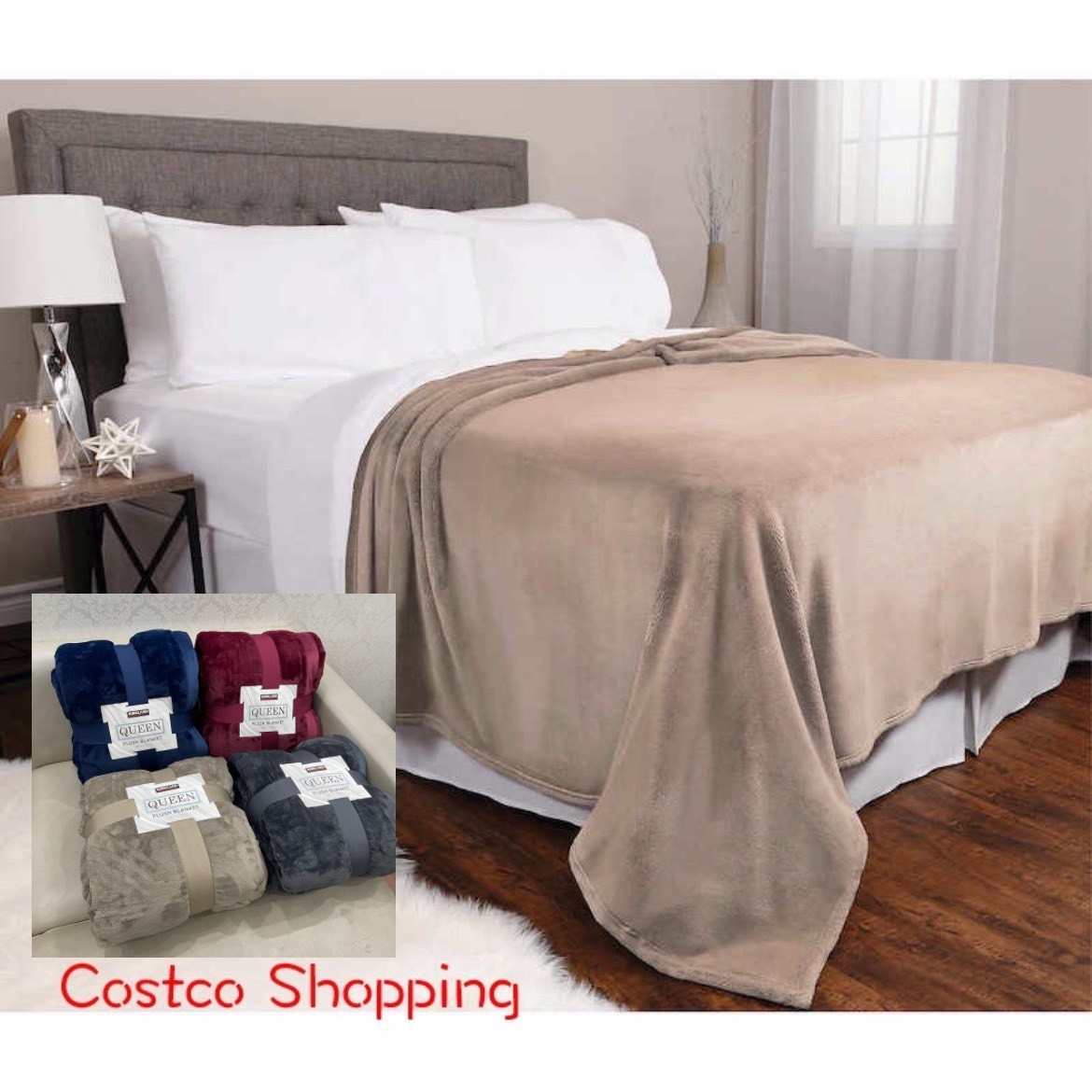 [Chính hãng] Chăn lông cừu KIRKLAND bản vuông Mỹ Costco chăn rộng BIG SIZE Queen nhận sỉ số lượng