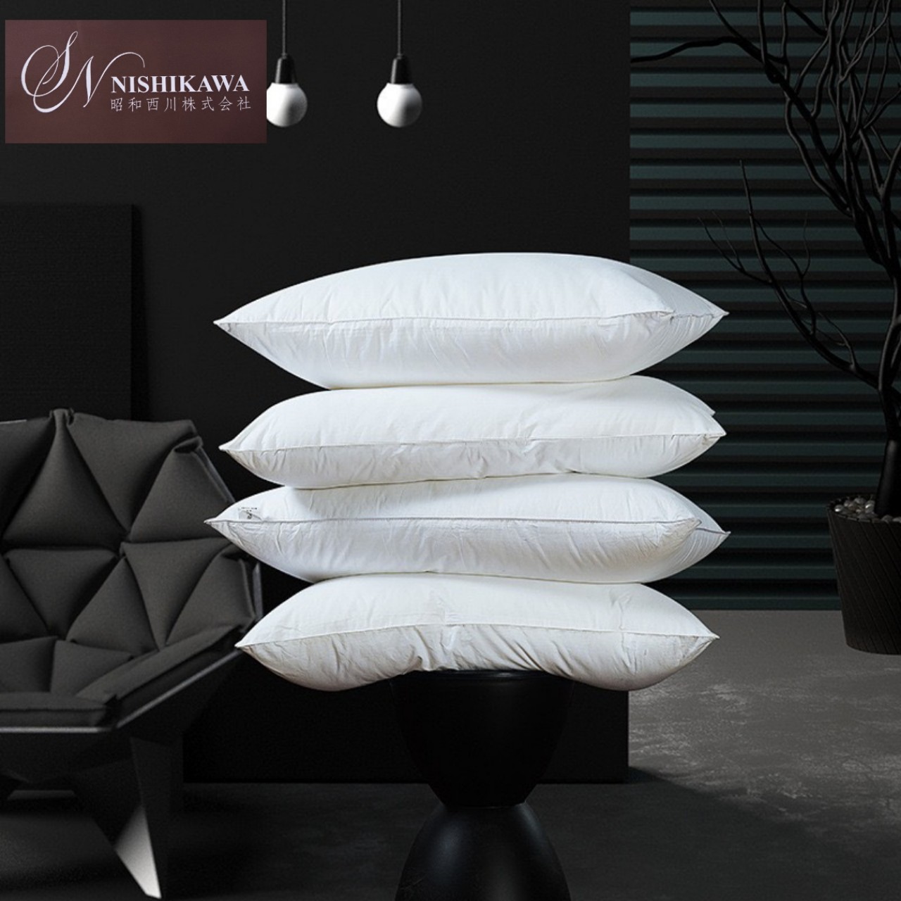 [Chính hãng Nishikawa] Gối Đầu Nishikawa Bông tinh khiết Microfiber Cao Cấp Trắng Êm Ái Thoáng Mát VuaChanGa