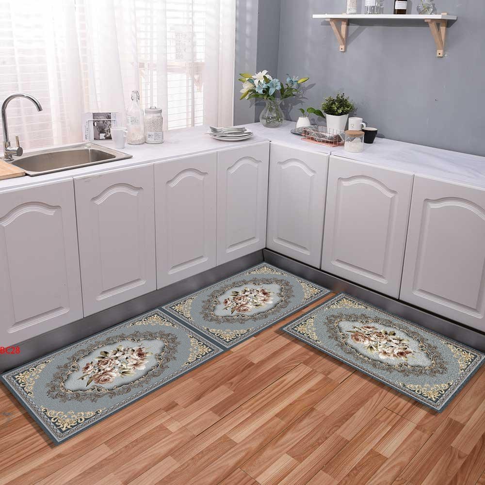 Thảm chùi chân nhà bếp bali cao cấp gồm 2 tấm (40x60 và 40x120cm)