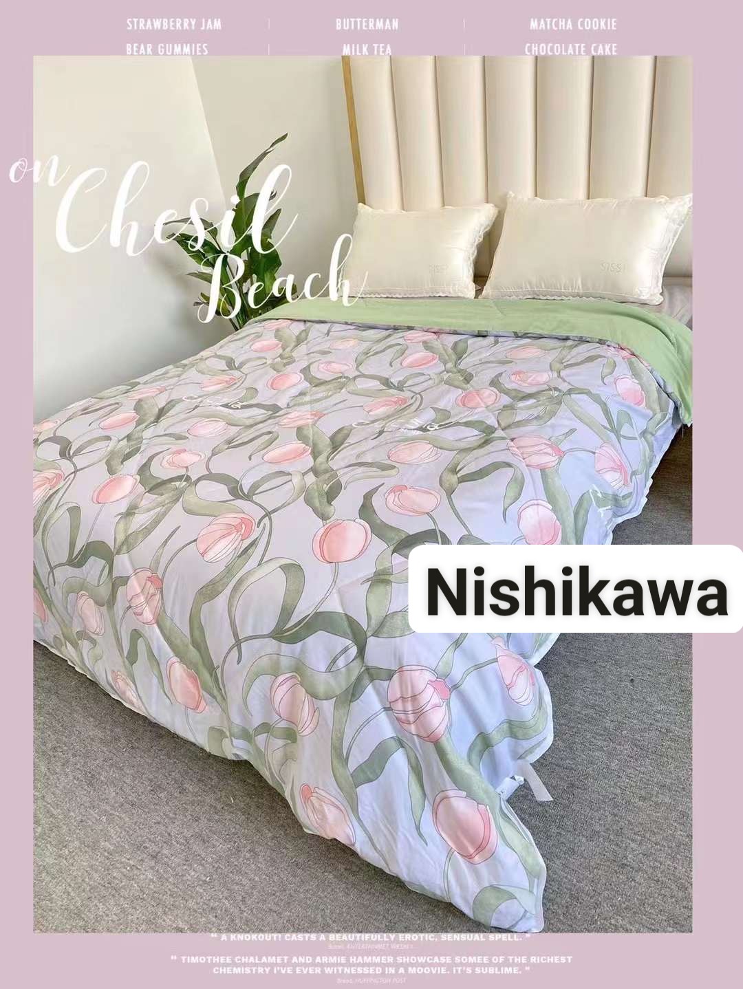 Chăn hè cotton trần bông họa tiết cao cấp  Dream  Nishikwa NSKL02