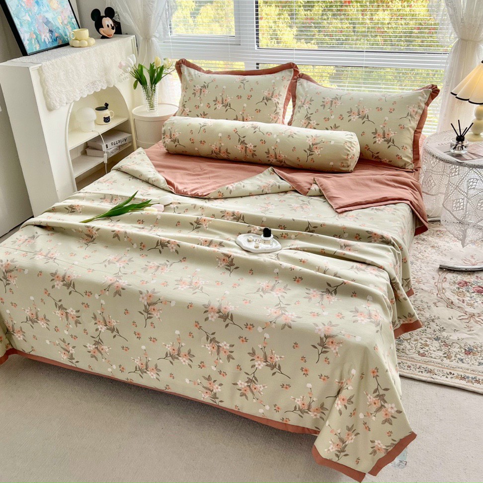 chăn ga gối cotton đũi