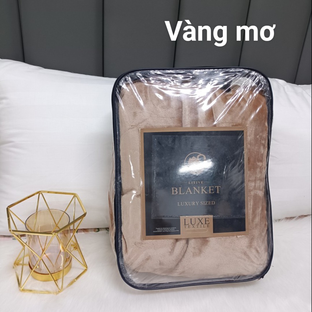 Chăn lông tuyết nhung dày blanket siêu ấm không rụng lông VuaChanGa