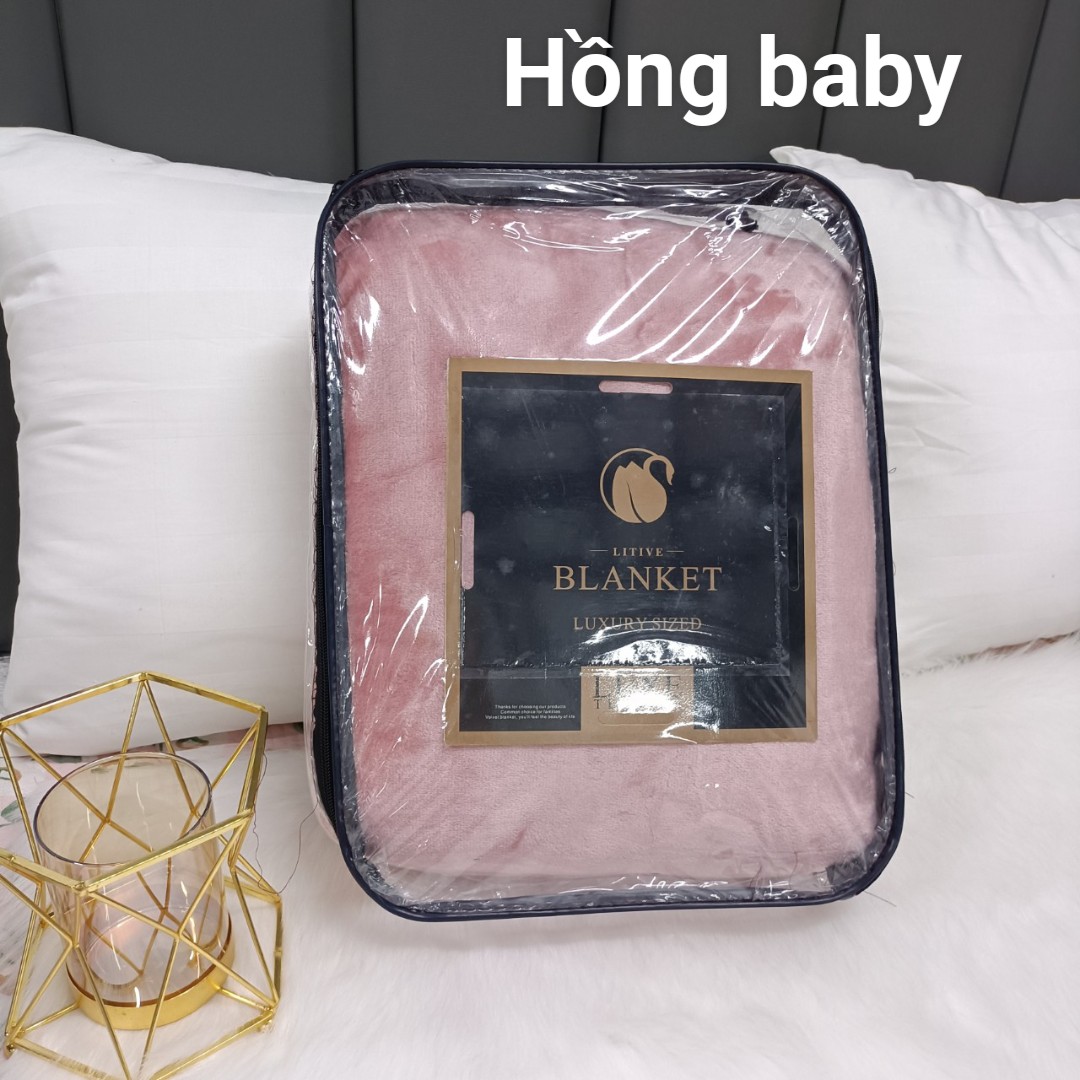 Chăn lông tuyết nhung dày blanket siêu ấm không rụng lông VuaChanGa