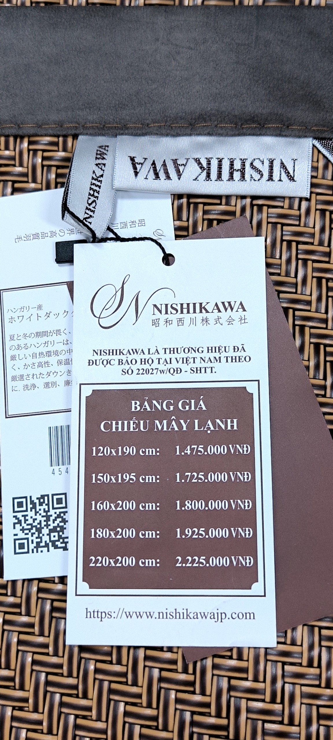 Chiếu Mây Lạnh Tự Nhiên Nhật Bản Nishikawa Cool