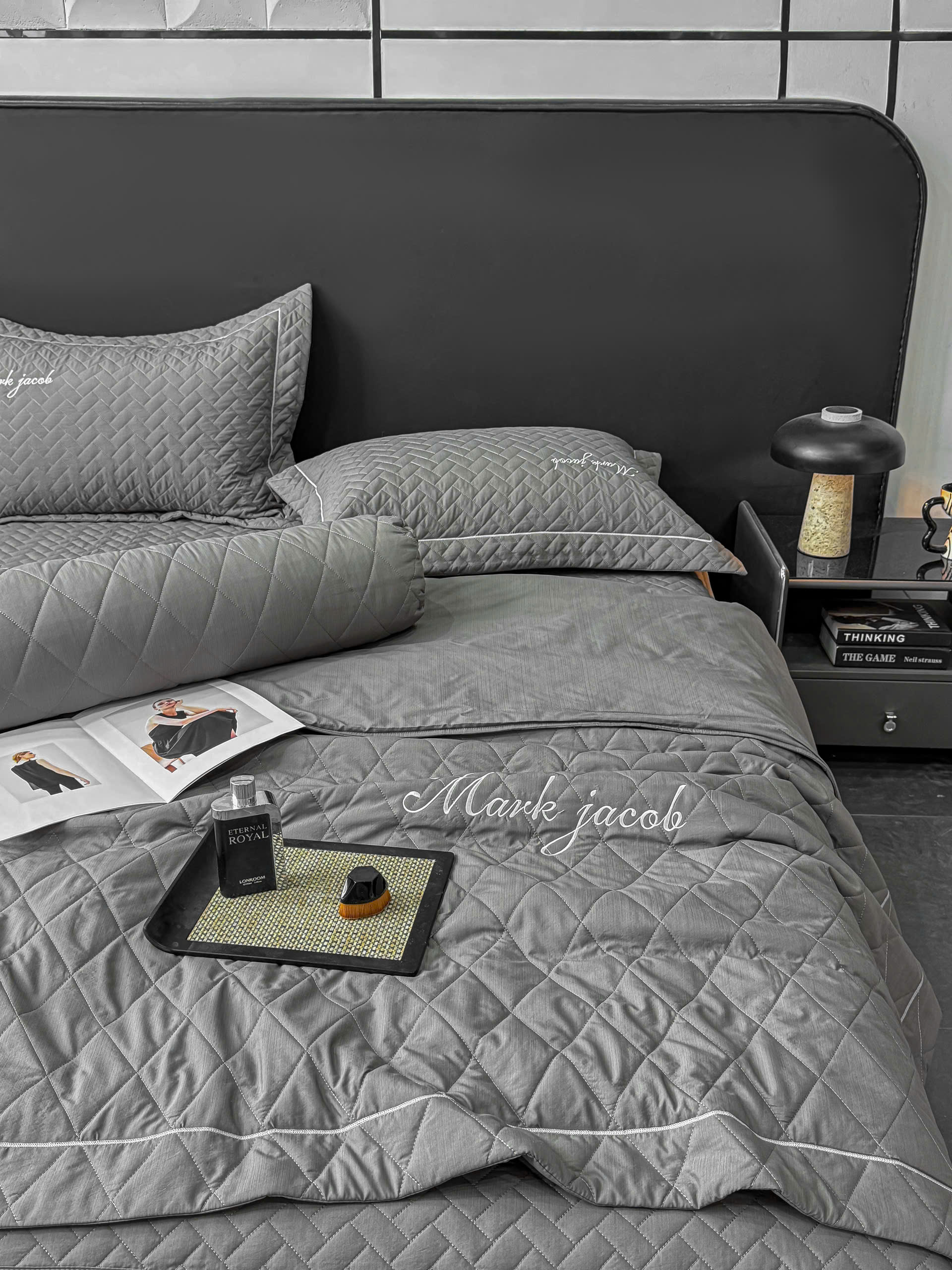 Ga gối cotton linen 5 món siêu mềm thoáng mát, vỏ chăn chần có thể lồng thêm được ruột
