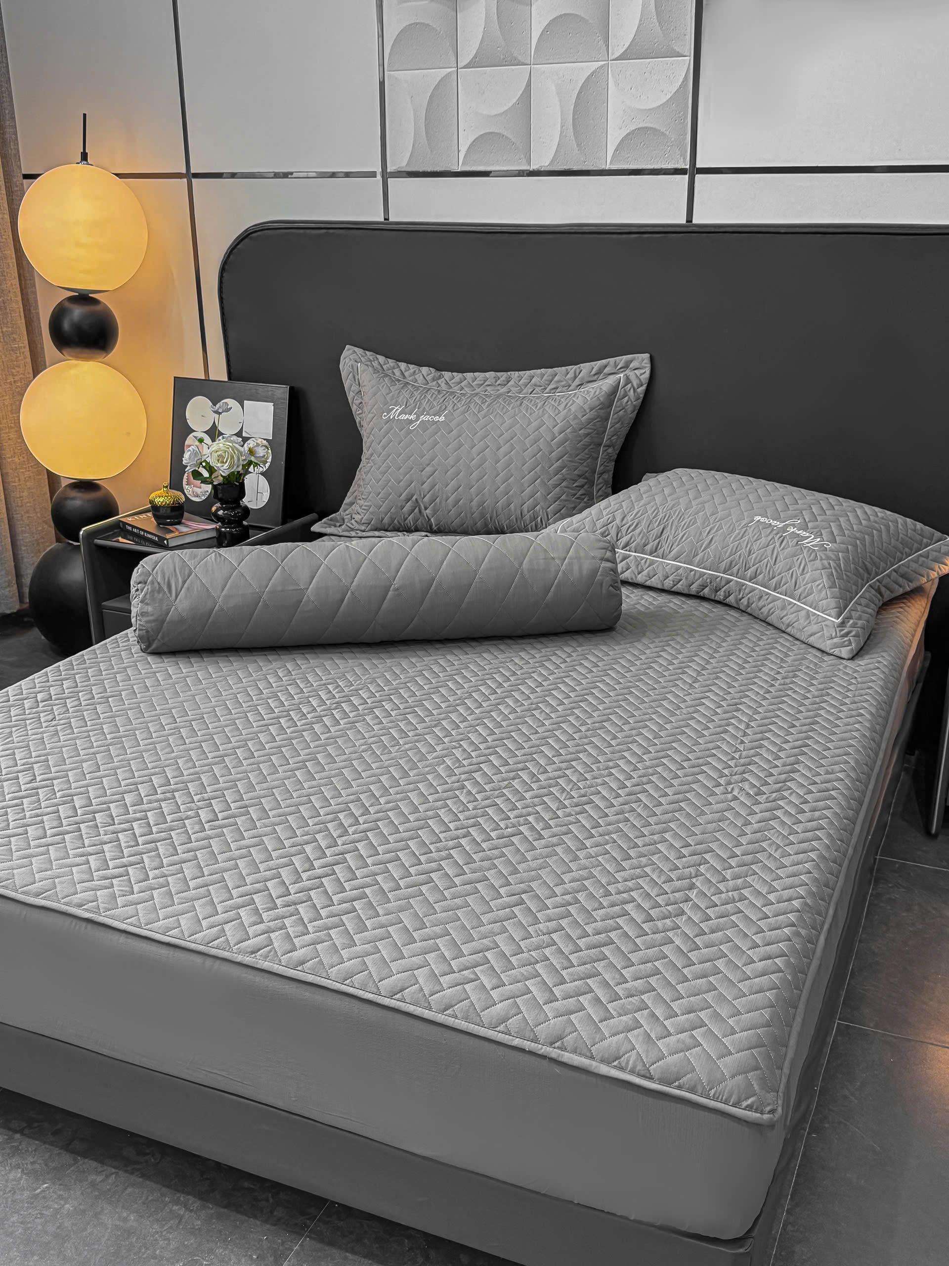 Ga gối cotton linen 5 món siêu mềm thoáng mát, vỏ chăn chần có thể lồng thêm được ruột