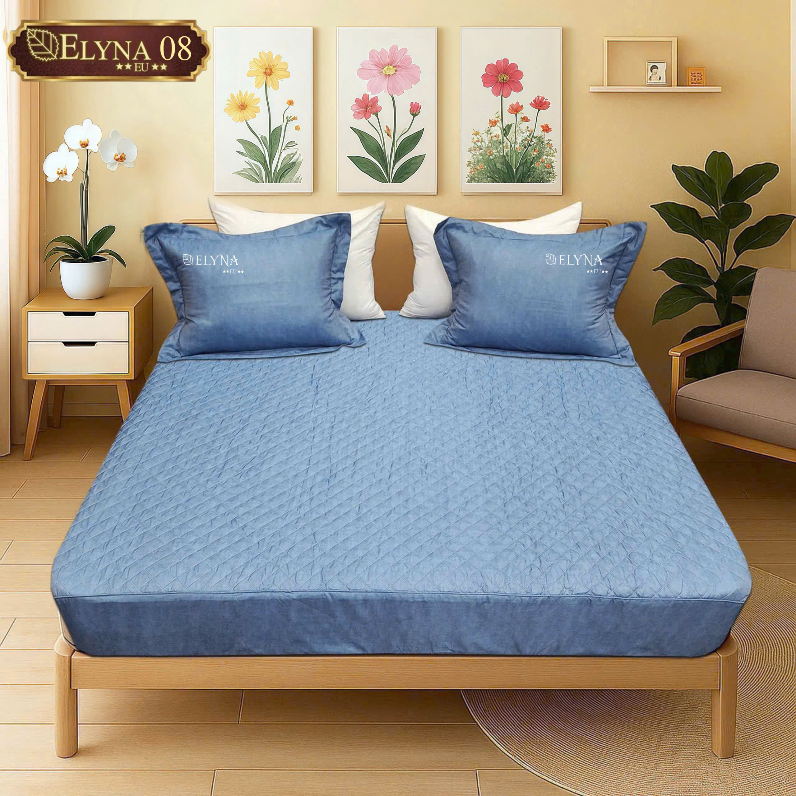 Ga gối lụa tencel chần chun siêu mềm