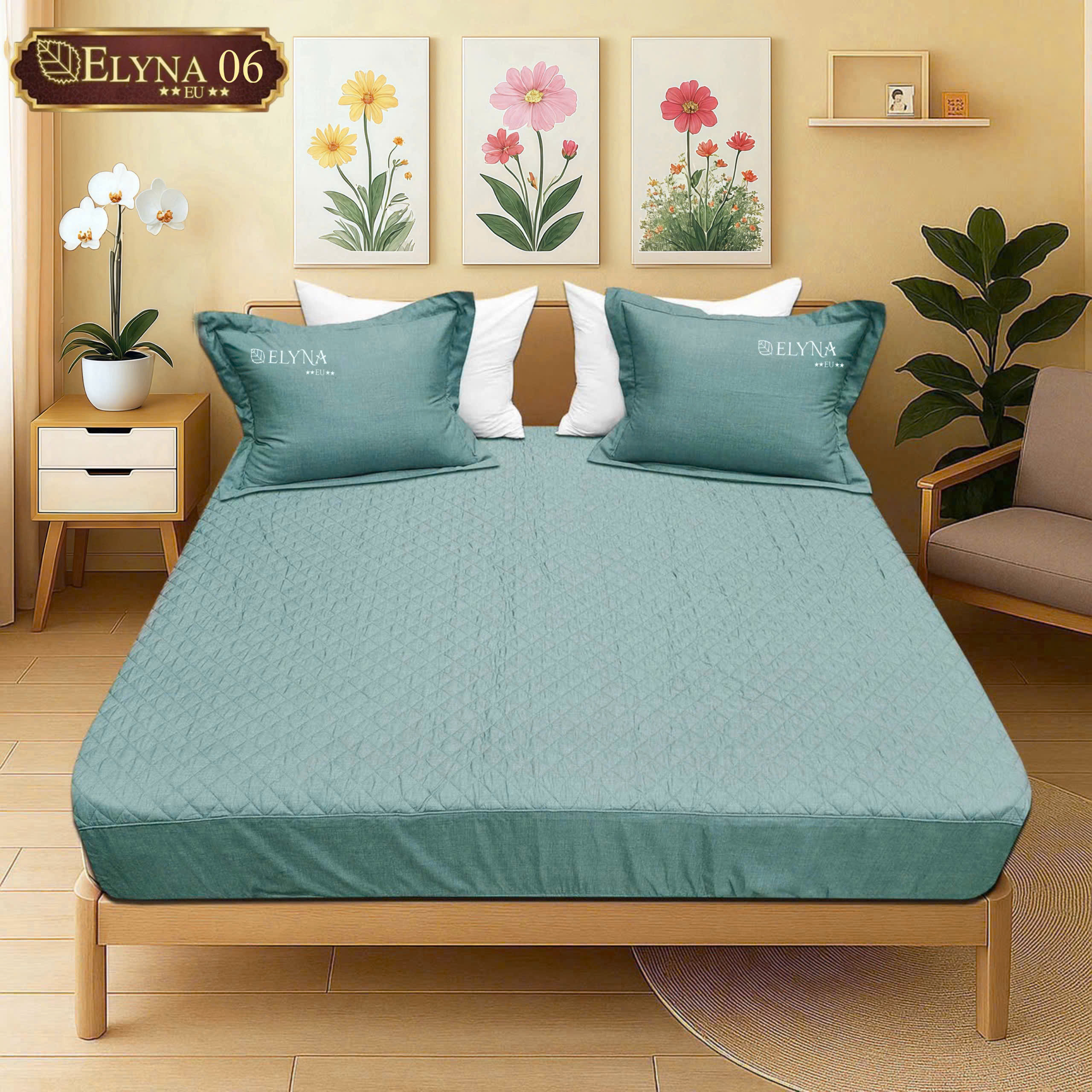 Ga gối lụa tencel chần chun siêu mềm