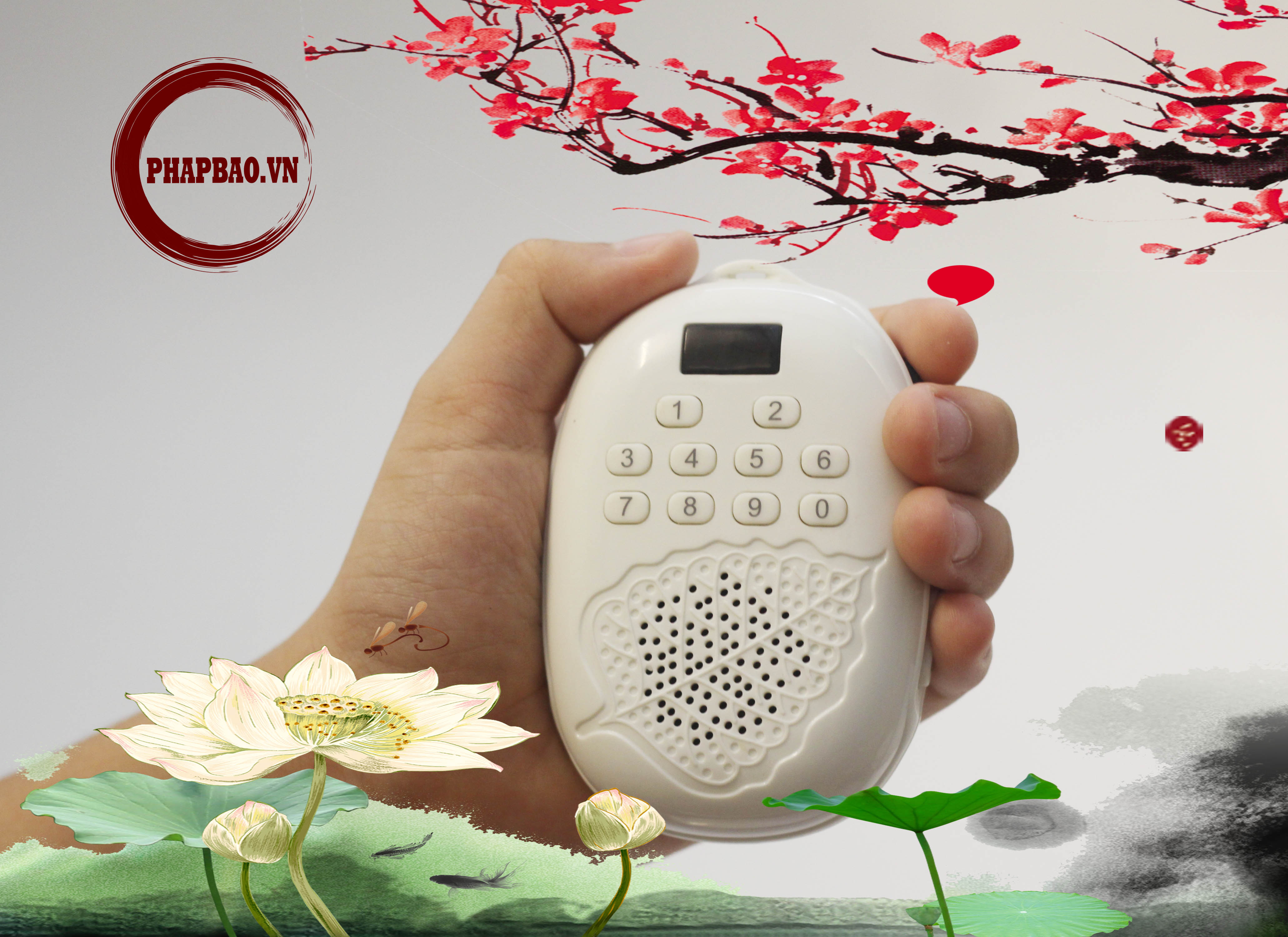 Máy niệm phật lá bồ đề