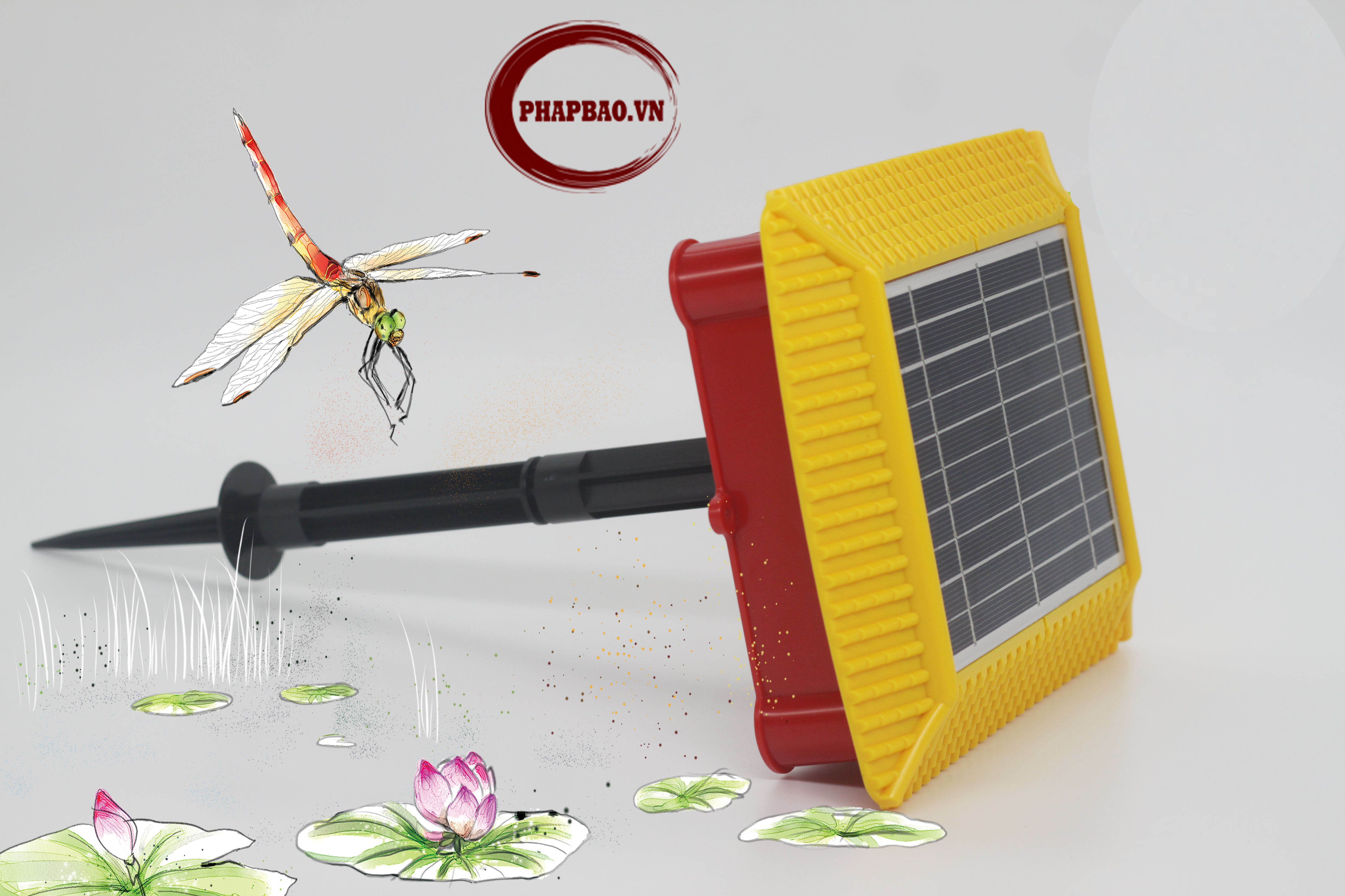 Máy niệm phật năng lượng mặt trời mái nhà có Tụng kinh địa tạng