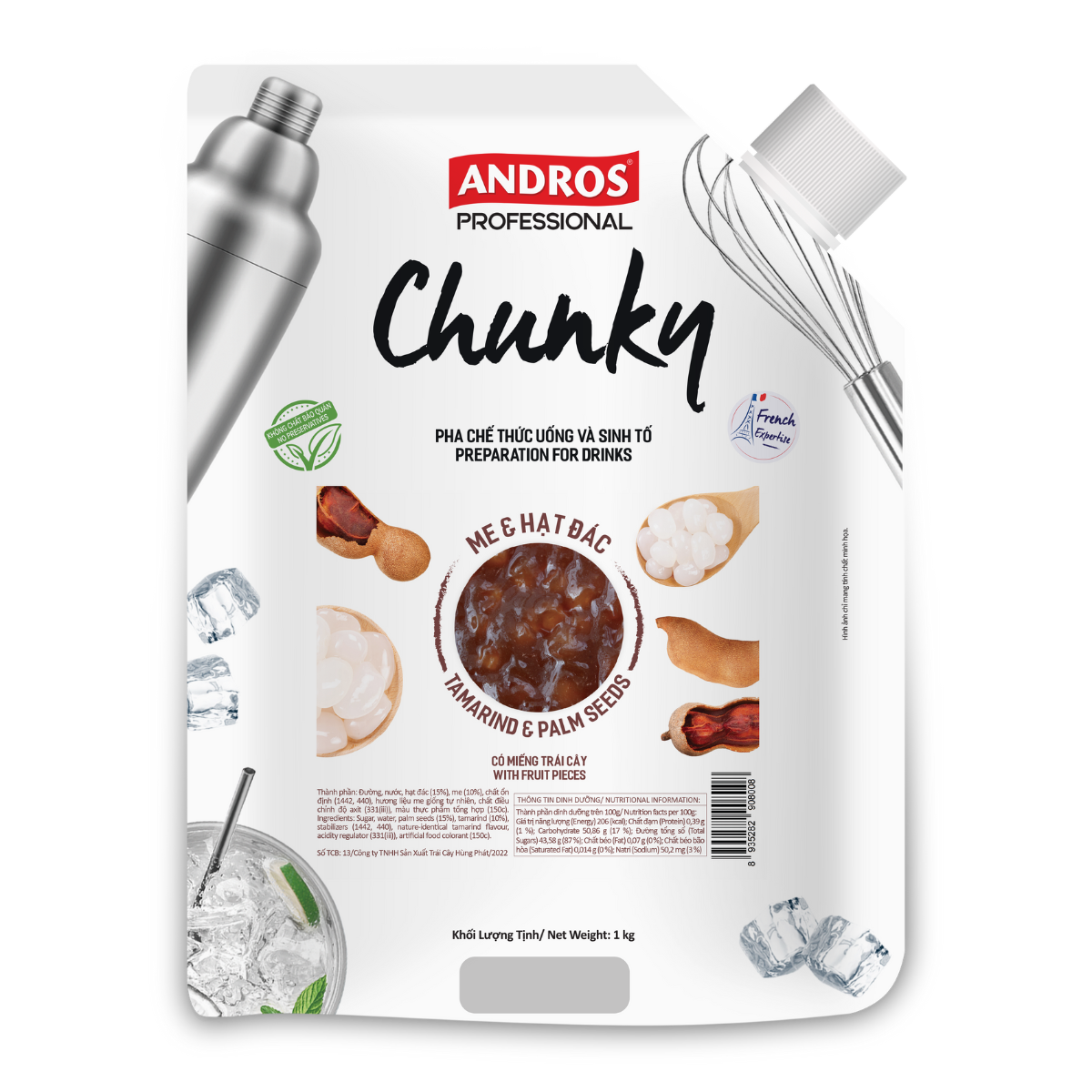 Mứt Chunky Me - Hạt Đác túi 1kg - Thùng 8 túi