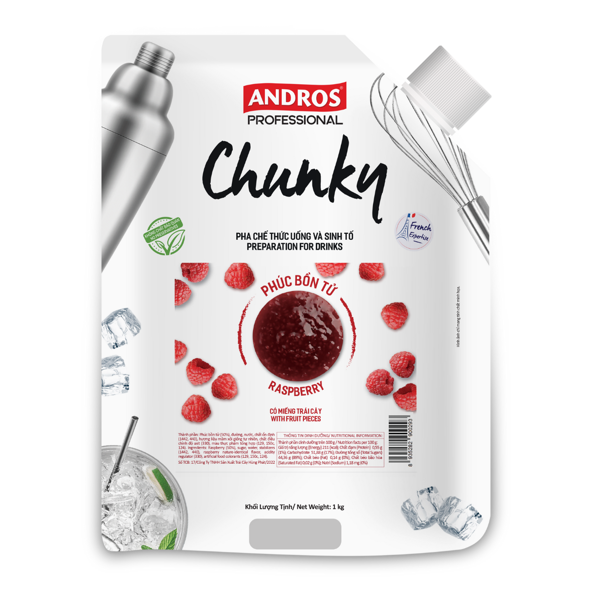 Mứt Chunky Phúc Bồn Tử 1kg - Thùng 8 túi