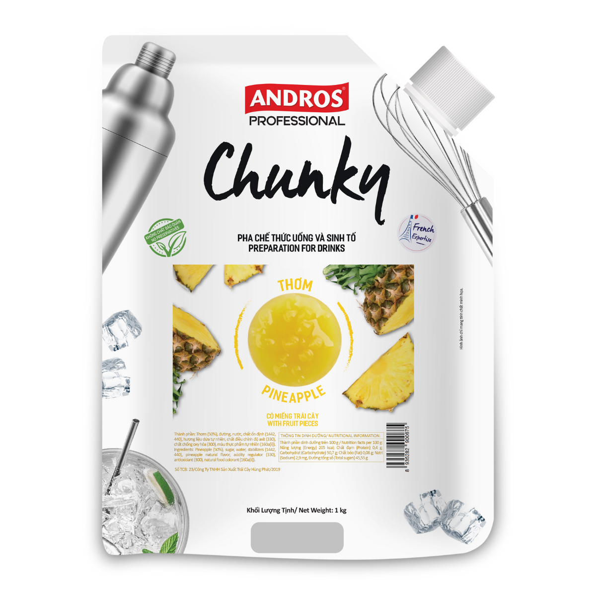 Mứt Chunky Thơm 1kg - Thùng 8 túi