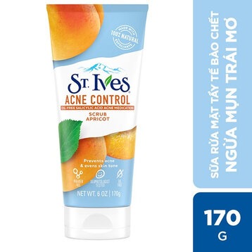 Sữa Rửa Mặt St.Ives Tẩy Tế Bào Chết Trà Xanh Ngừa Mụn