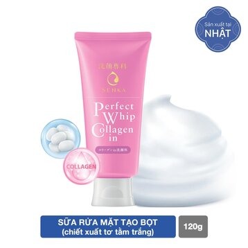Sữa Rửa Mặt Senka Tạo Bọt Bổ Sung Collagen 120g
