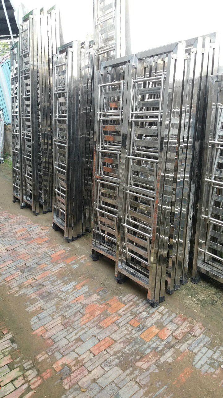 Thang xếp inox