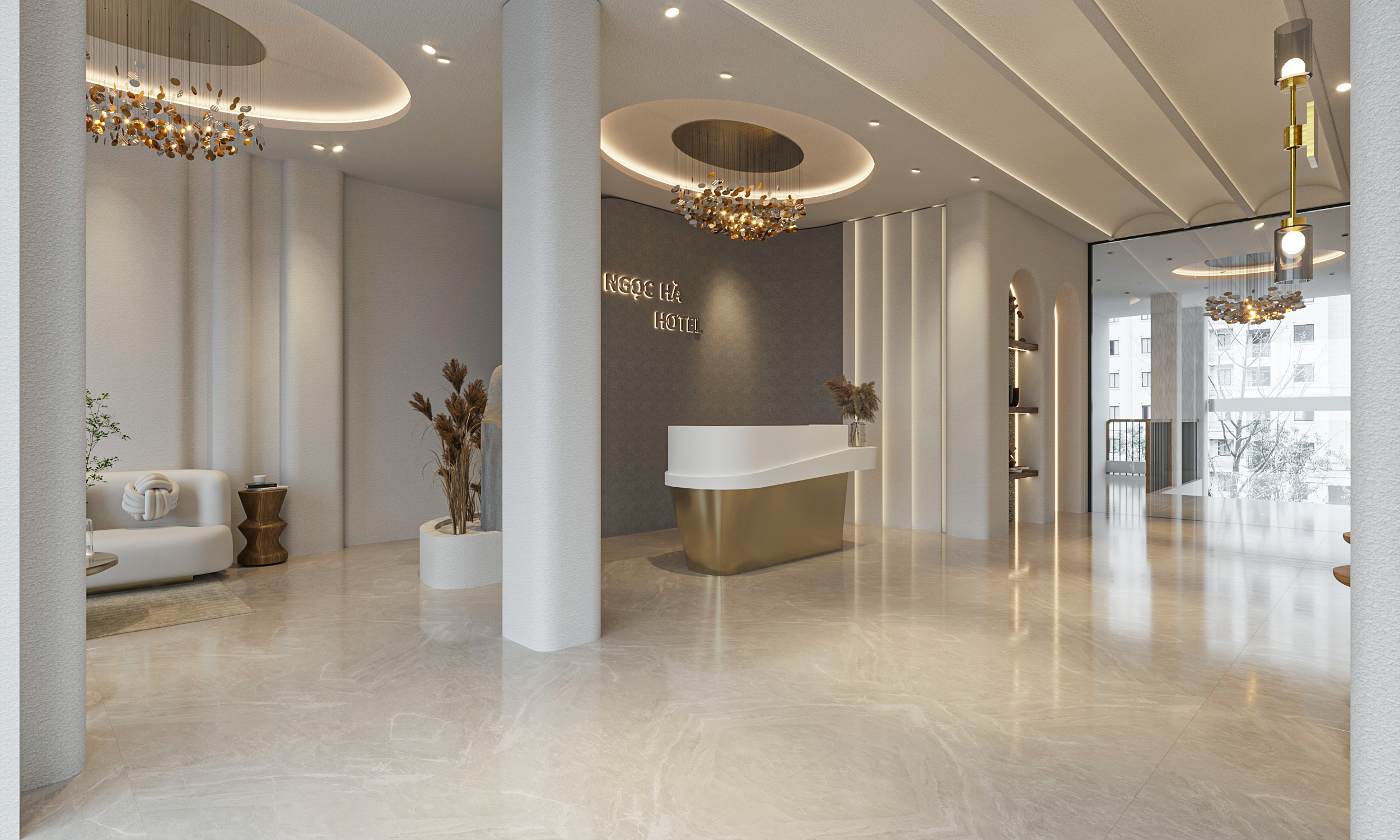 THIẾT KẾ NỘI THẤT HIỆN ĐẠI KHÁCH SẠN NGỌC HÀ - QUẢNG NINH