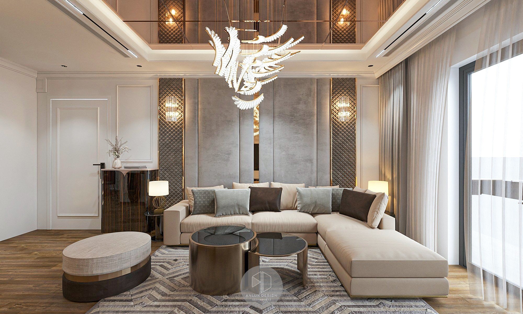 THIẾT KẾ NỘI THẤT TÂN CỔ ĐIỂN CĂN HỘ LE GRAND JARDIN - LONG BIÊN, HÀ NỘI