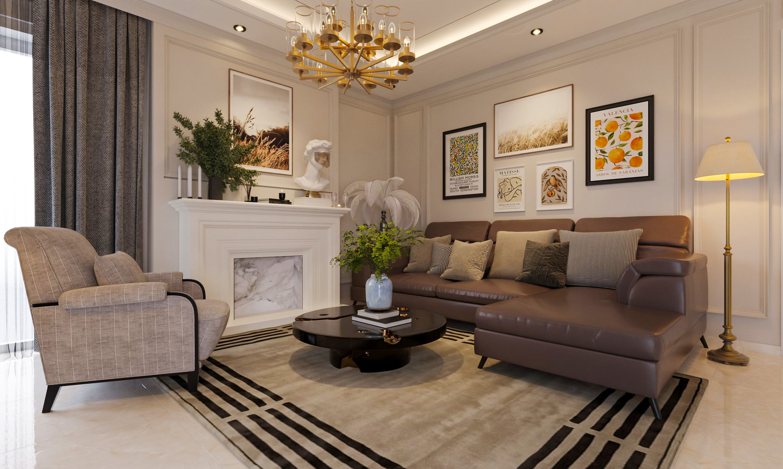 THIẾT KẾ NỘI THẤT TÂN CỔ ĐIỂN BIỆT THỰ CỘNG HÒA LIÊN BANG ĐỨC