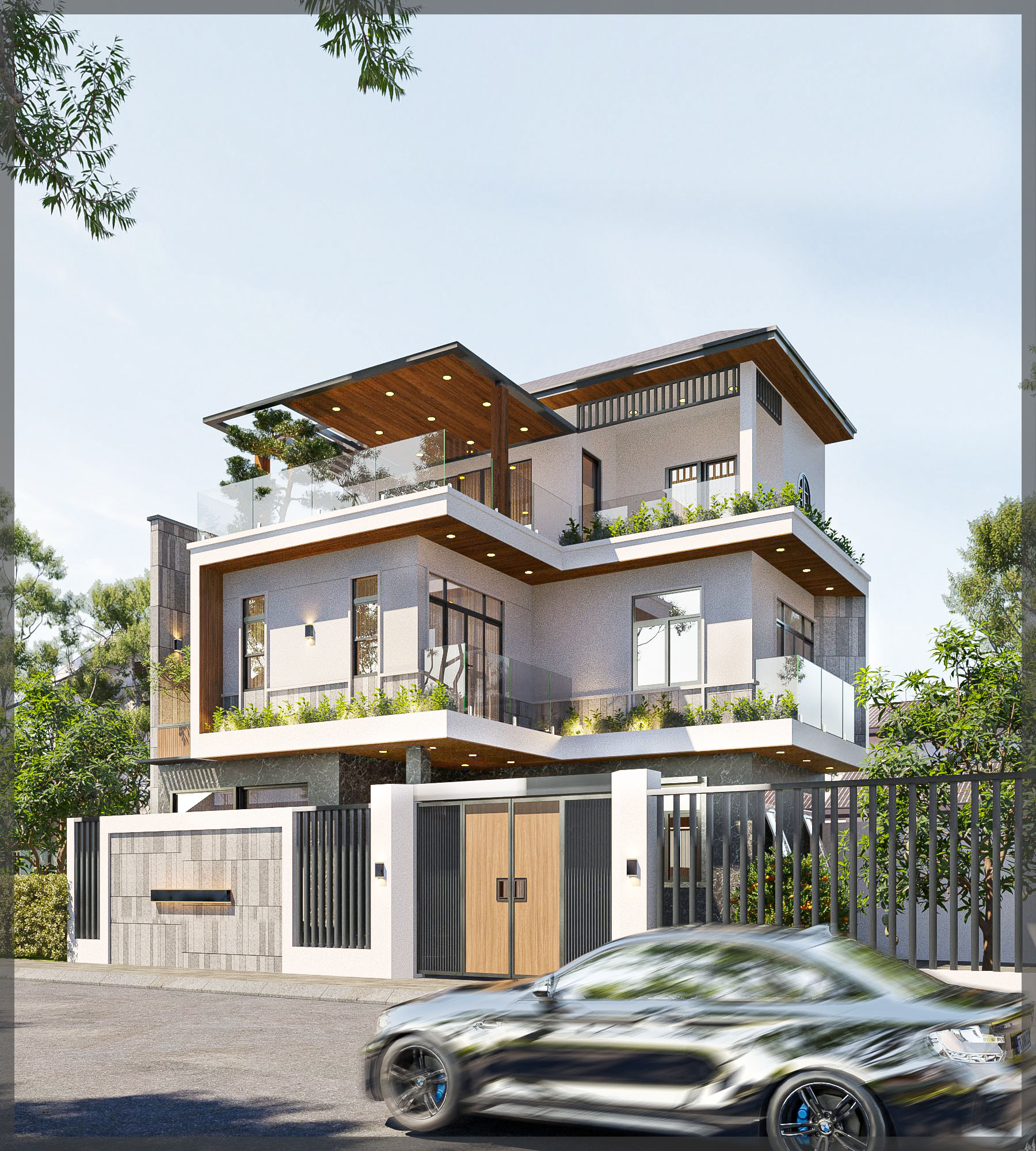 THIẾT KẾ KIẾN TRÚC BIỆT THỰ HIỆN ĐẠI HÀ ĐÔNG - HÀ NỘI