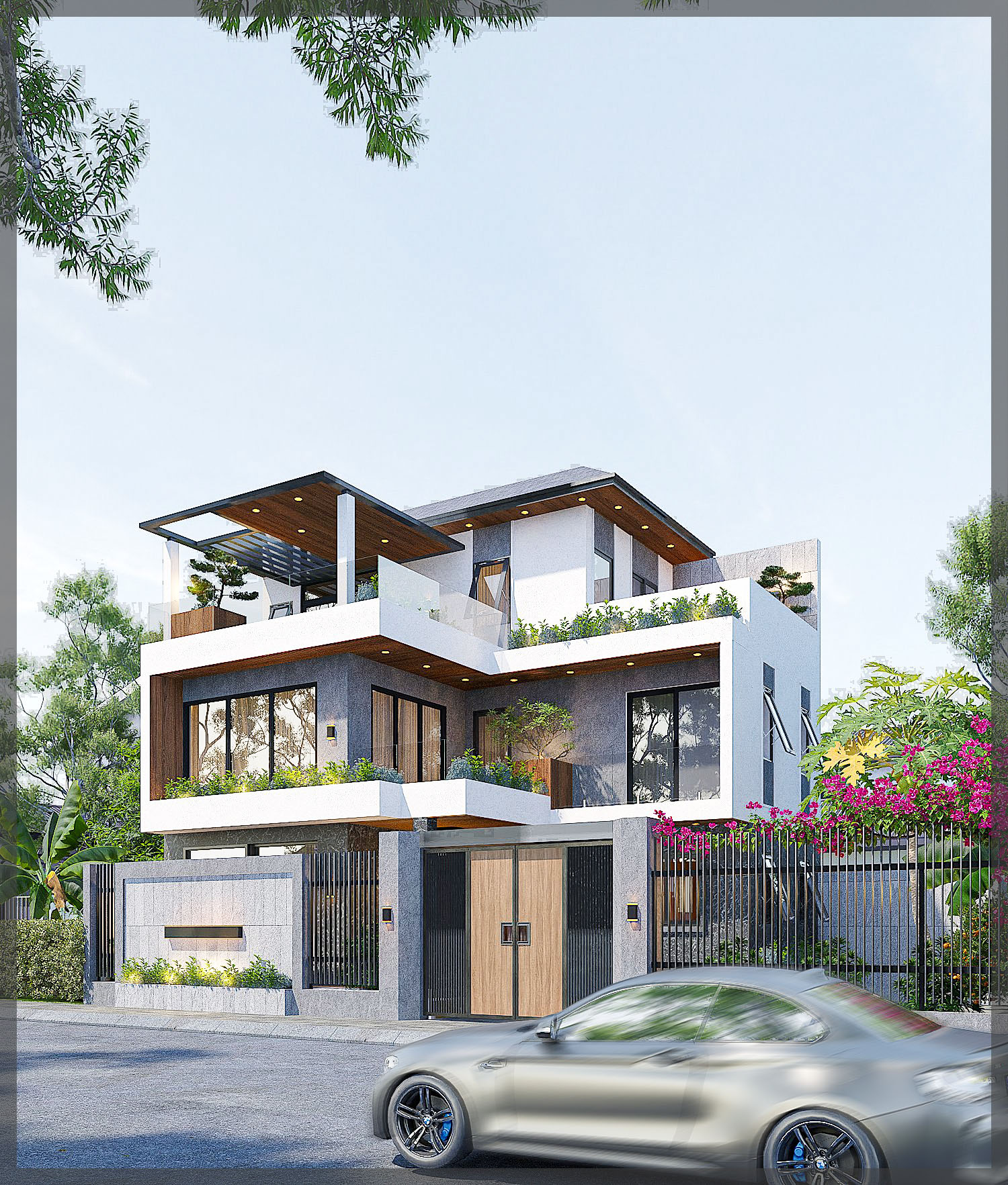 THIẾT KẾ KIẾN TRÚC BIỆT THỰ HIỆN ĐẠI VIỆT TRÌ - PHÚ THỌ