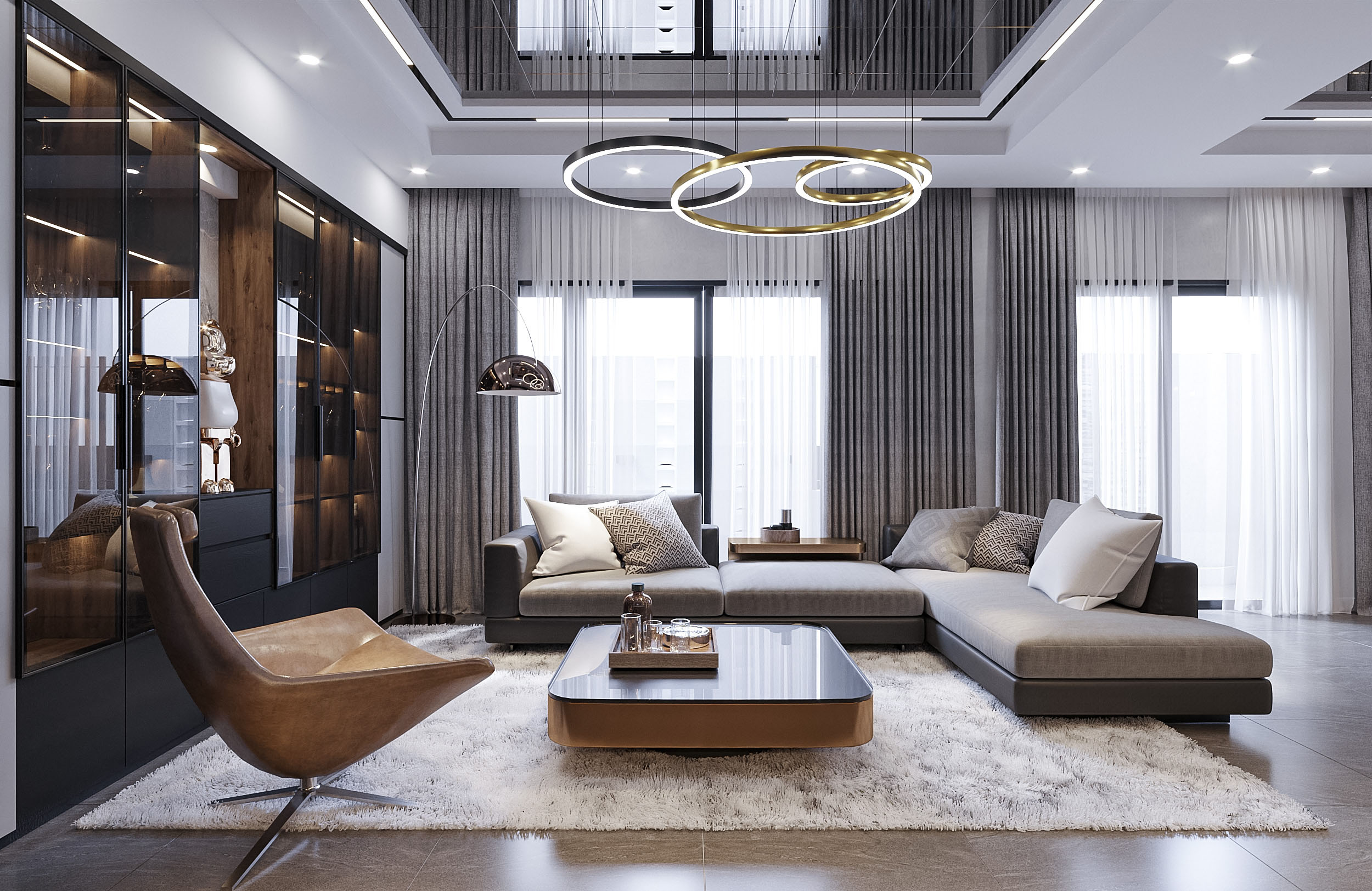 THIẾT KẾ NỘI THẤT HIỆN ĐẠI CĂN HỘ DUPLEX ROMAN PLAZA - TỐ HỮU, NAM TỪ LIÊM