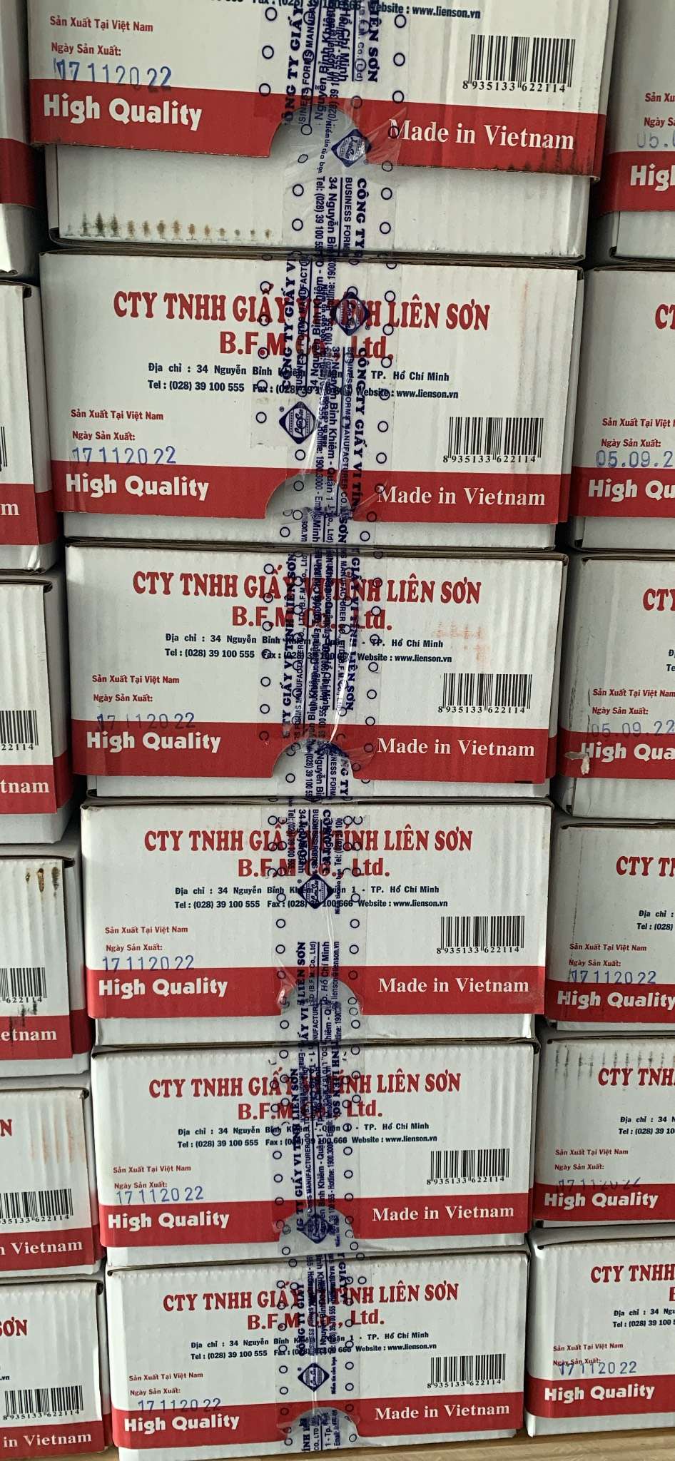 Giấy in liên tục 210*279mm 5 liên/2