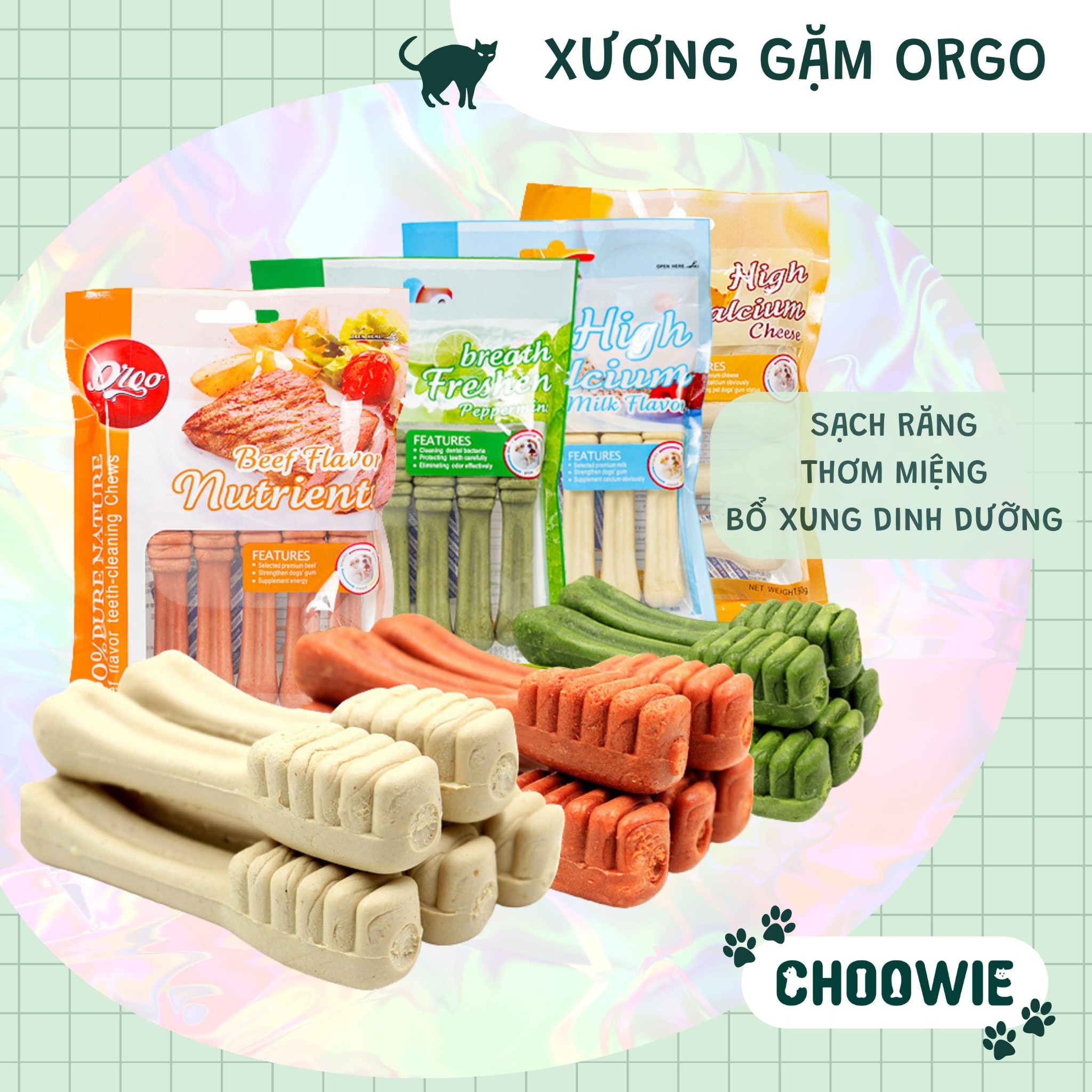 Xương gặm sạch răng Orgo 90gr