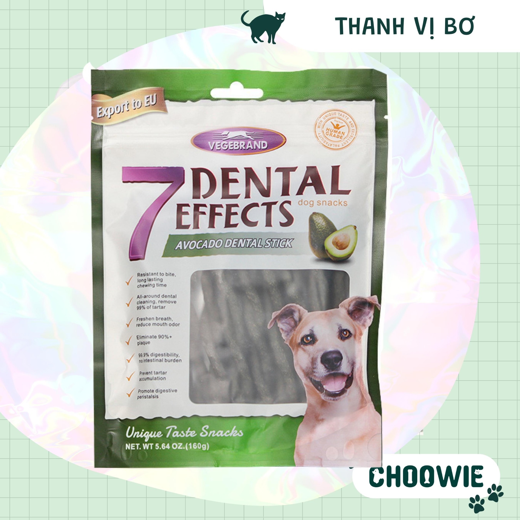 Thanh gặm 7 Dental Effects 160 gram sạch răng cho chó