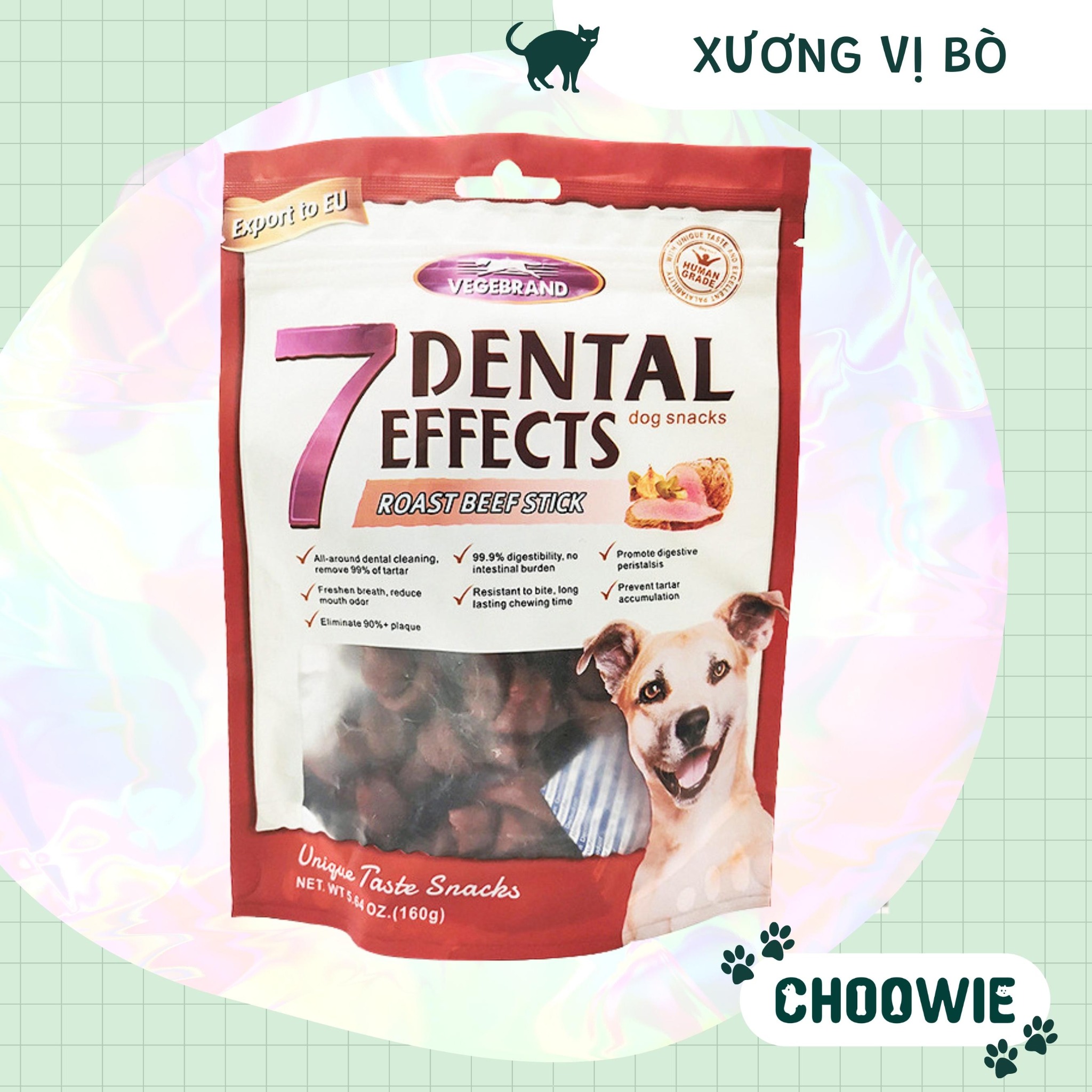 Thanh gặm 7 Dental Effects 160 gram sạch răng cho chó